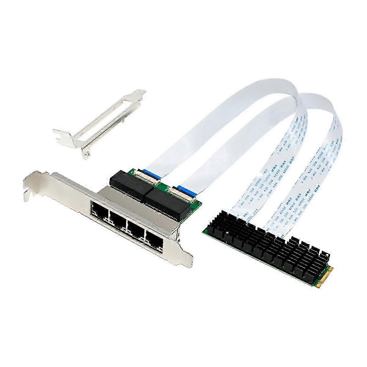 4-Port-Gigabit-Industrial-Ethernet-LAN-Adapter M.2 B+M Key Netzwerkkarte für PC