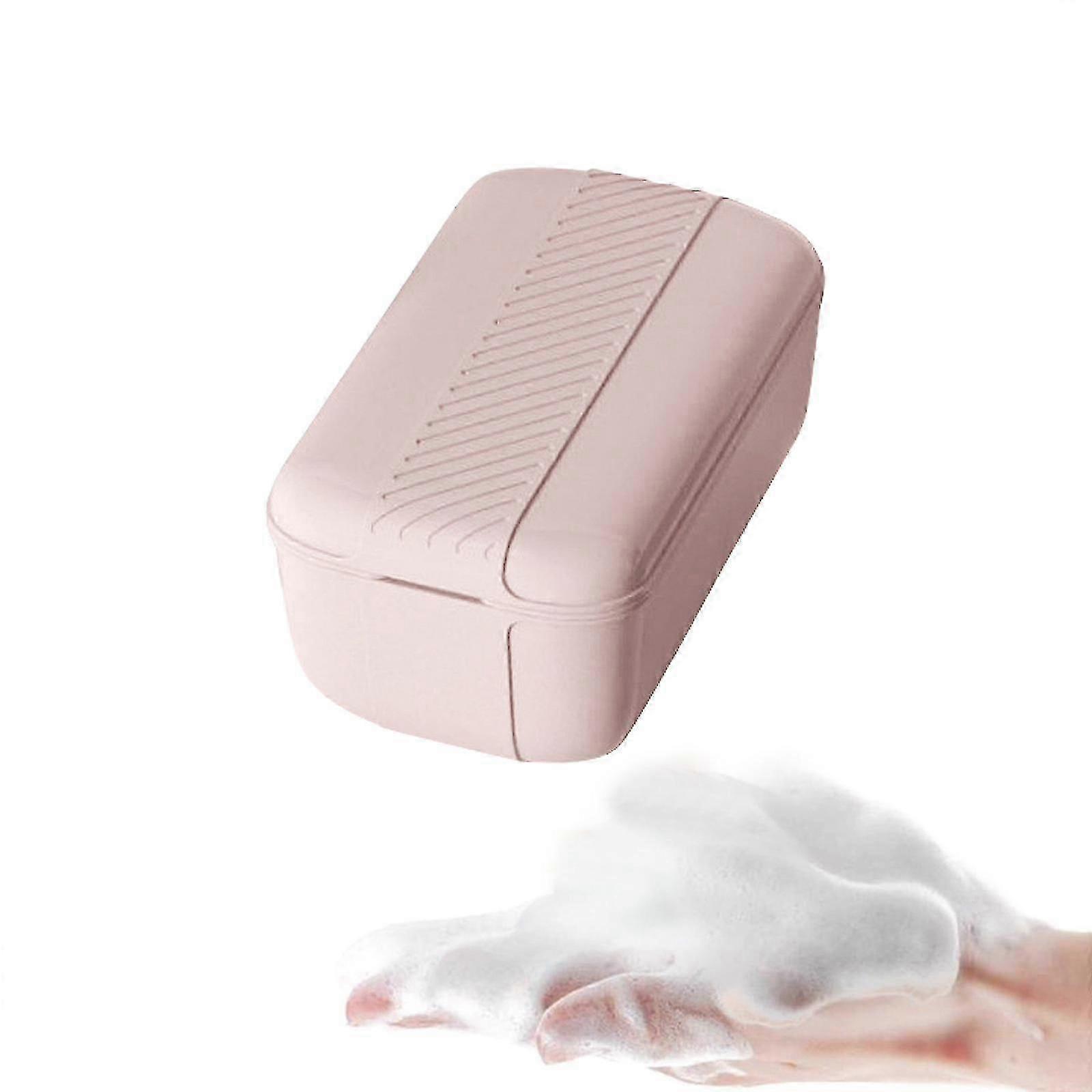 Portable Multi-functional Soap Box with Lid and Drain Hole for Creative Home Use