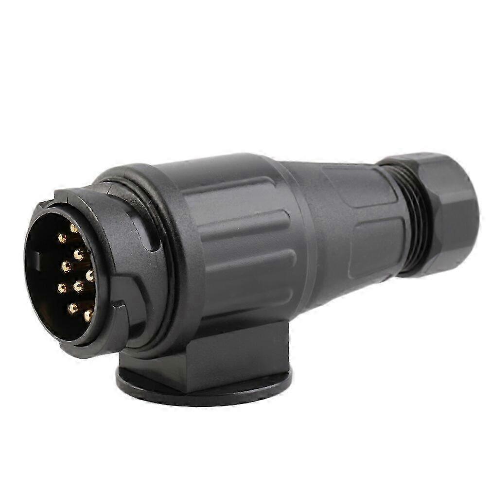 12V 13 Pin Trailer Plug Durable 13 Pole Electrical Caravan Wiring Connector Socket Adapter for Vehicles
