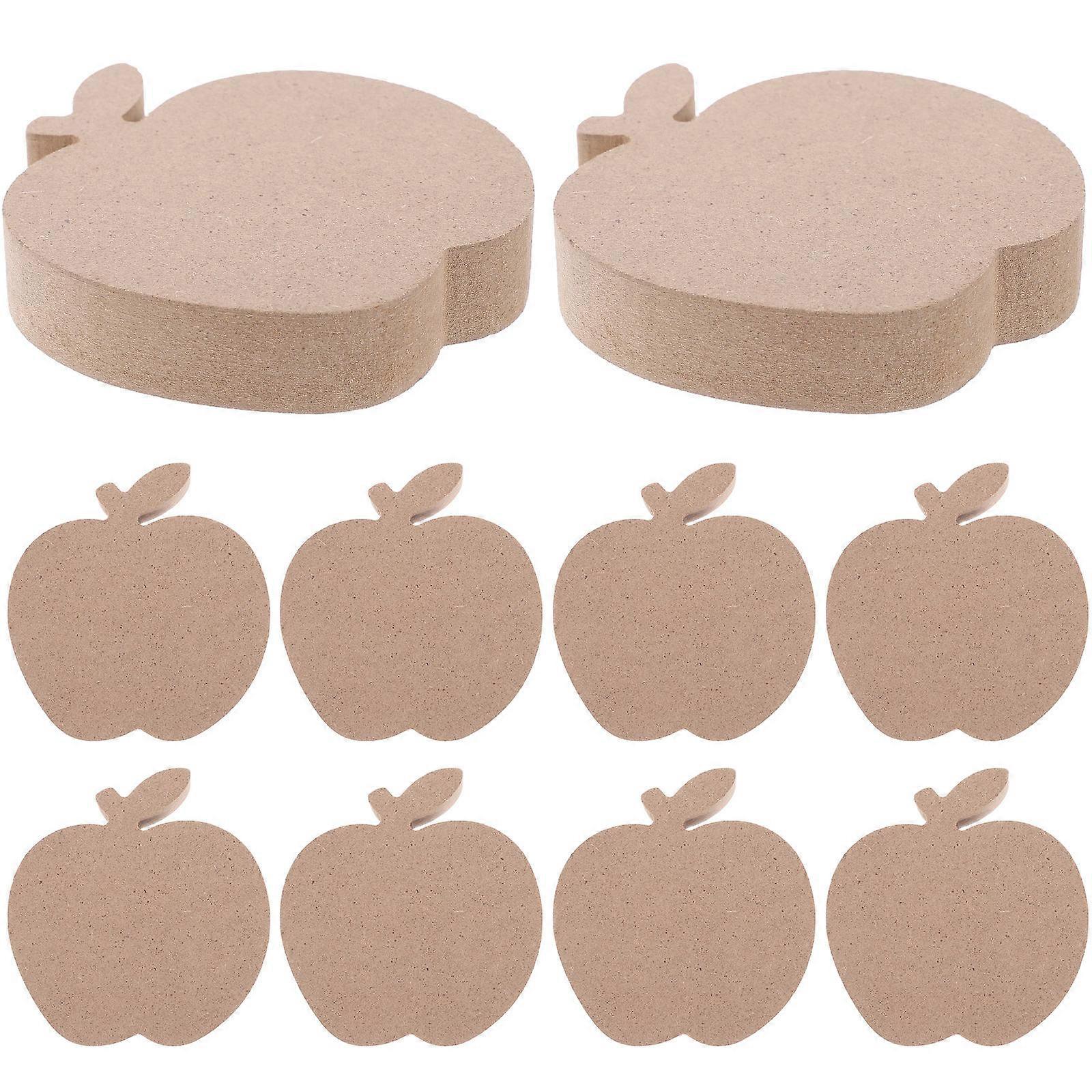 Halloween Dining Table Decor Diy Wood Pieces Blank Wood Tag Beige 8X7.5CM 10Pcs