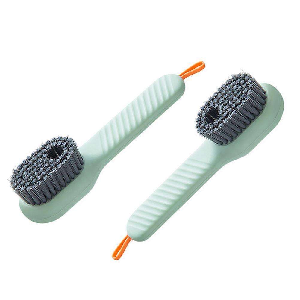 Shoe Cleaning Brush Shower Cleaner Brush Long Handle Modern Structure 17.00X4.50X4.00CM Multi-Function 2Pcs