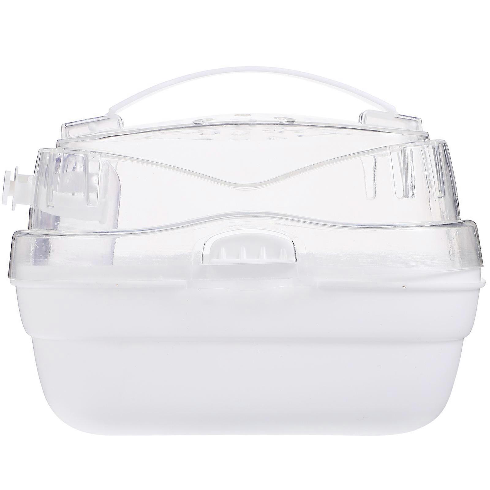 Handheld Hamster Box Plastic Hamster Carrying Case Daily Outings Compact 1Set