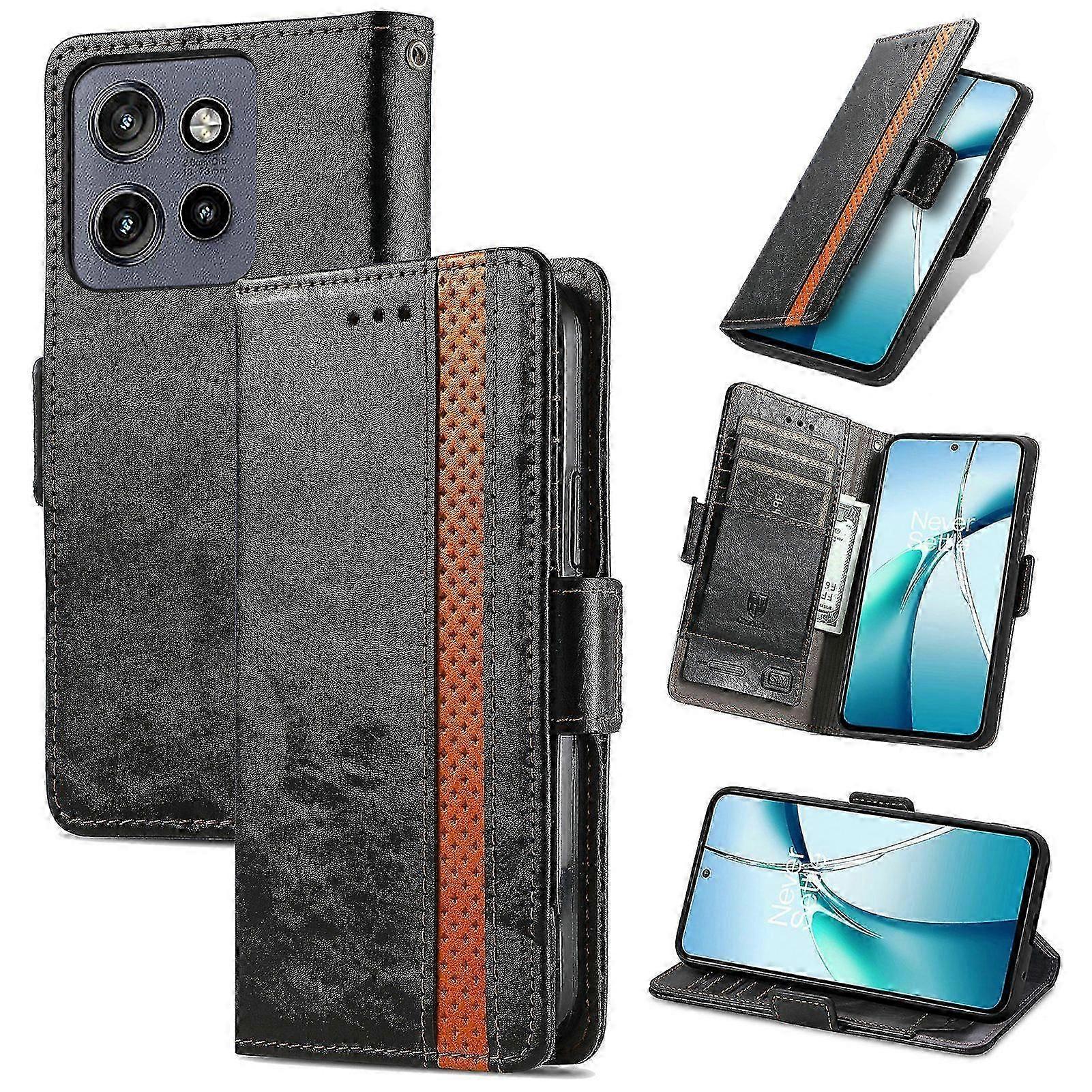 Compatible With Motorola Edge 50 Neo 5G Wallet Case, PU Leather Flip Case with Card Holders RFID Blocking Kickstand Phone Cover