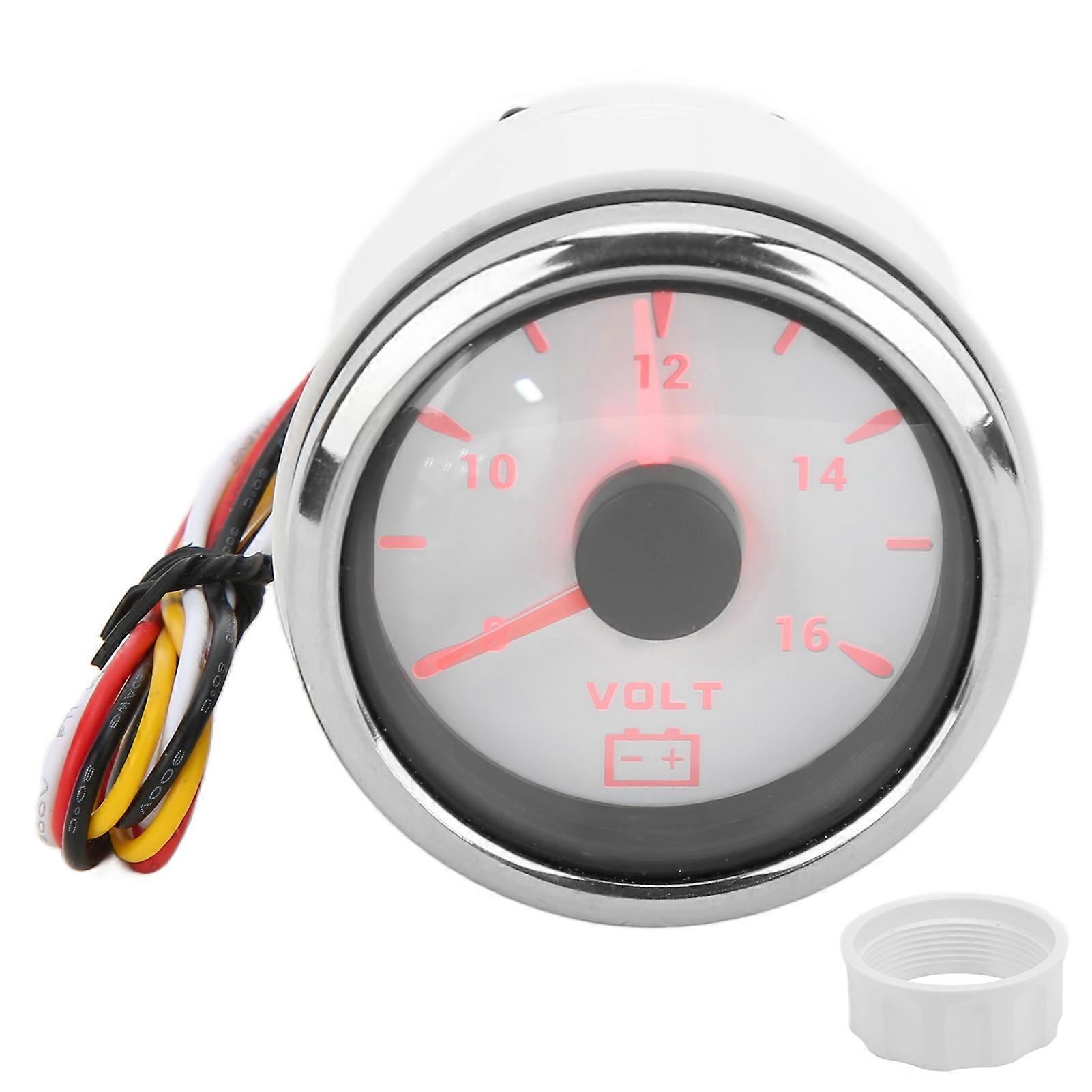 52mm Marine Voltage Gauge 8‑16V Pointer 7 Colors Backlight IP67 Waterproof Voltmeter for Boat RV Car 9‑32V
