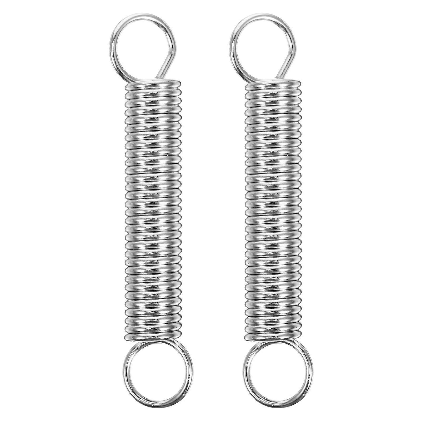 Wire Extension Spring Cage Hooks For Repairs And Crafts On Agricultural Use With Silver Color Steel Material Stable Support 2Pcs