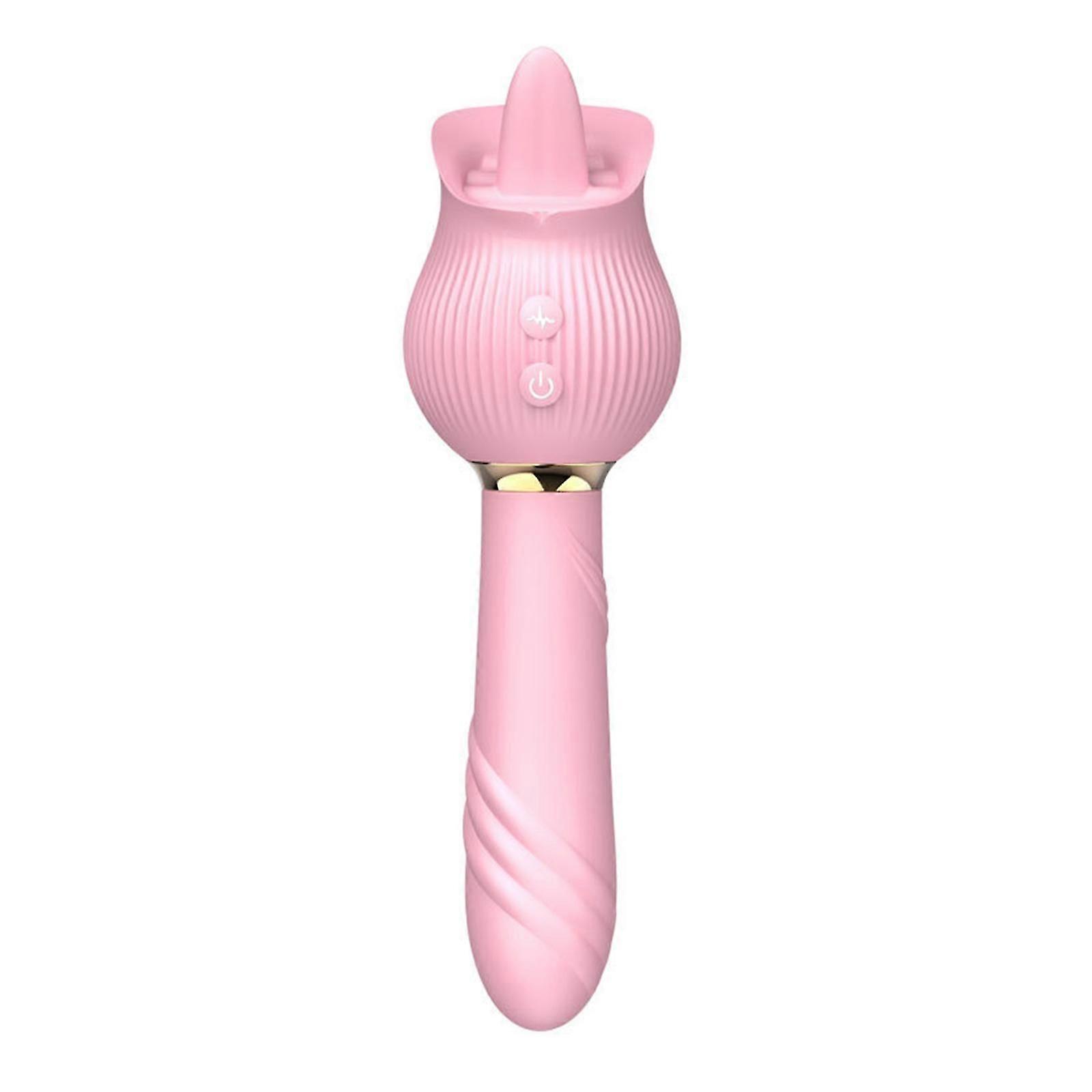 الهزازات لعق المحفز القابل للسحب قوي Vibro Cunnilingus متعة مدلك أحمر