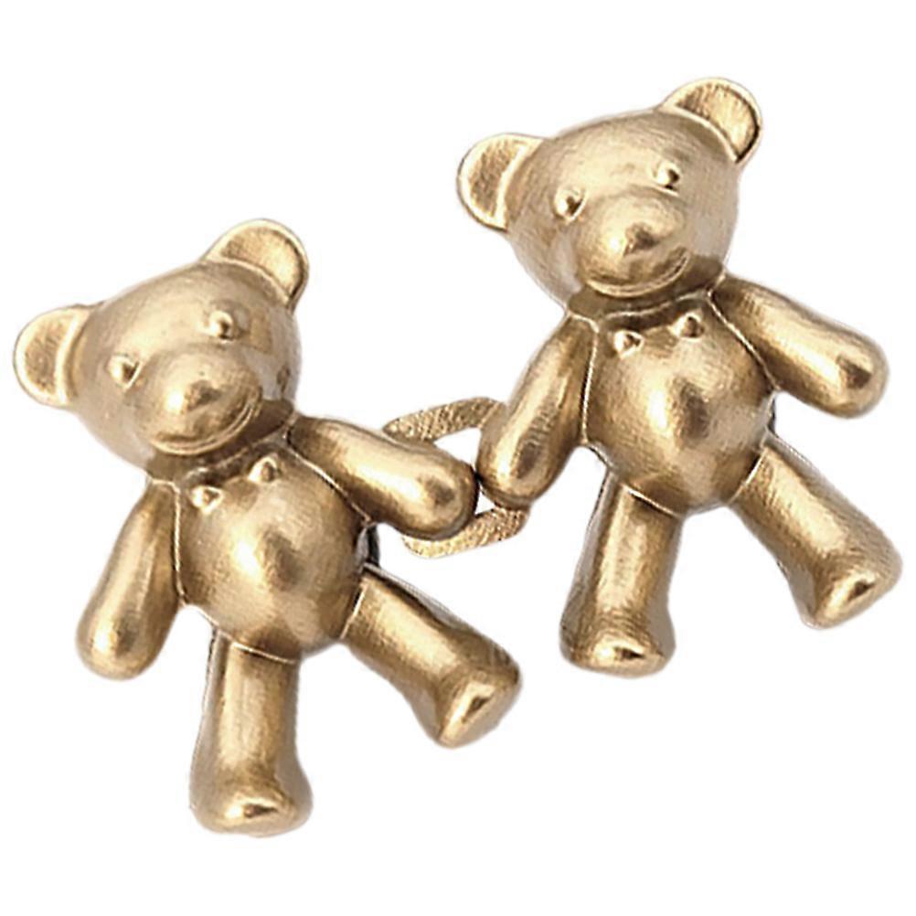 Cute Bear Design Adjustable Jeans Button Tightener, No Sew Waist Clip for Loose Pants, Universal Size for Women Men Teens, Comfortable Fit Waist
