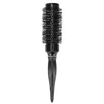 Runde Haarbürste Verhindern Sie statische negative Ionenmassage Kopfhaut Glättung des Haares Nylon Roller Haarbürste für Salon Home Schwarz 26 x 3,7 x 3,7 cm / 10,2 x 1,5 x 1,5 ZollYMMR)