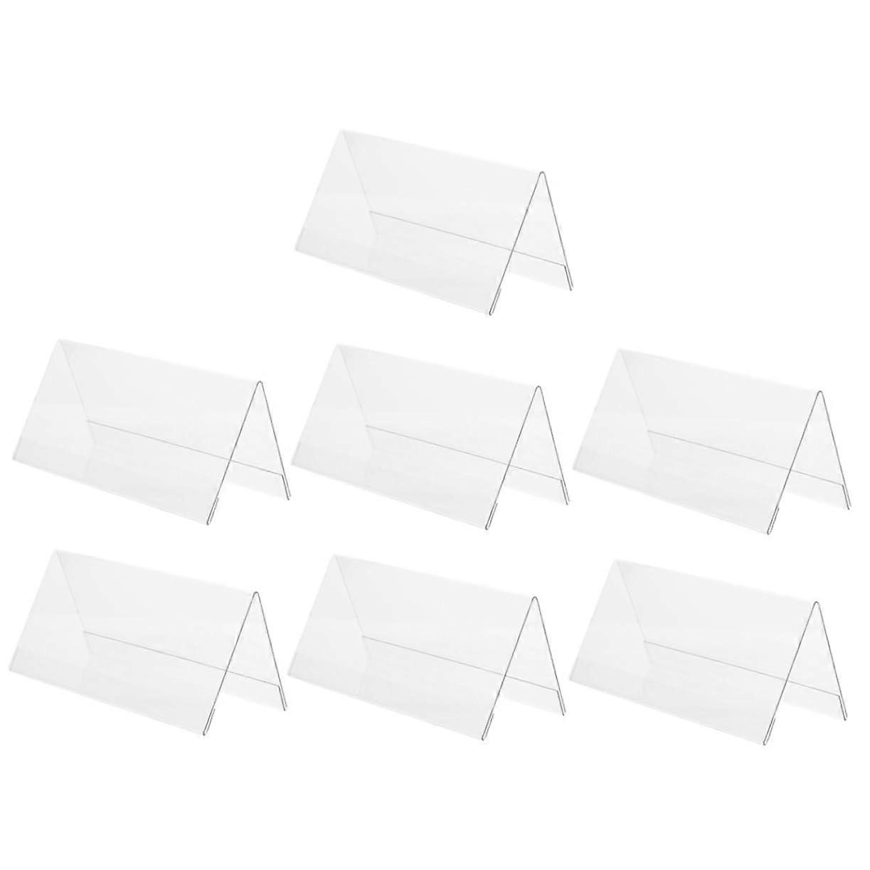 7Piece Place Card Holder for Weddings, Transparent Name Tags and Table Numbers, Durable for Events and Celebrations