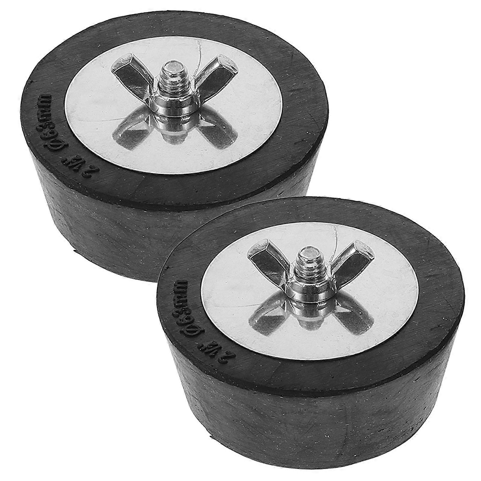 Pool Strainer Hole Plugs Anti-Cracking Threaded Design Black 38mm Winter Pool Maintenance 2Pcs