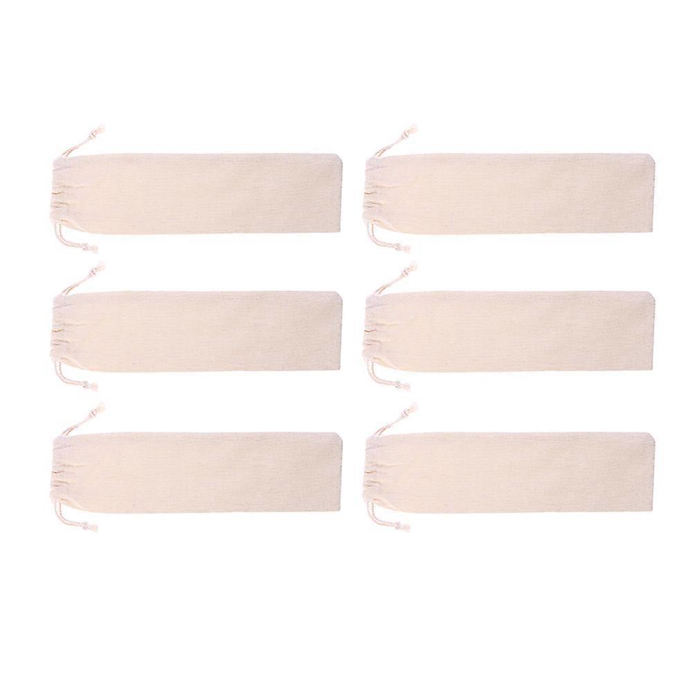 Drink Straw Carrying Case Practical Travel Rectangular Stainless Steel 6Pcs