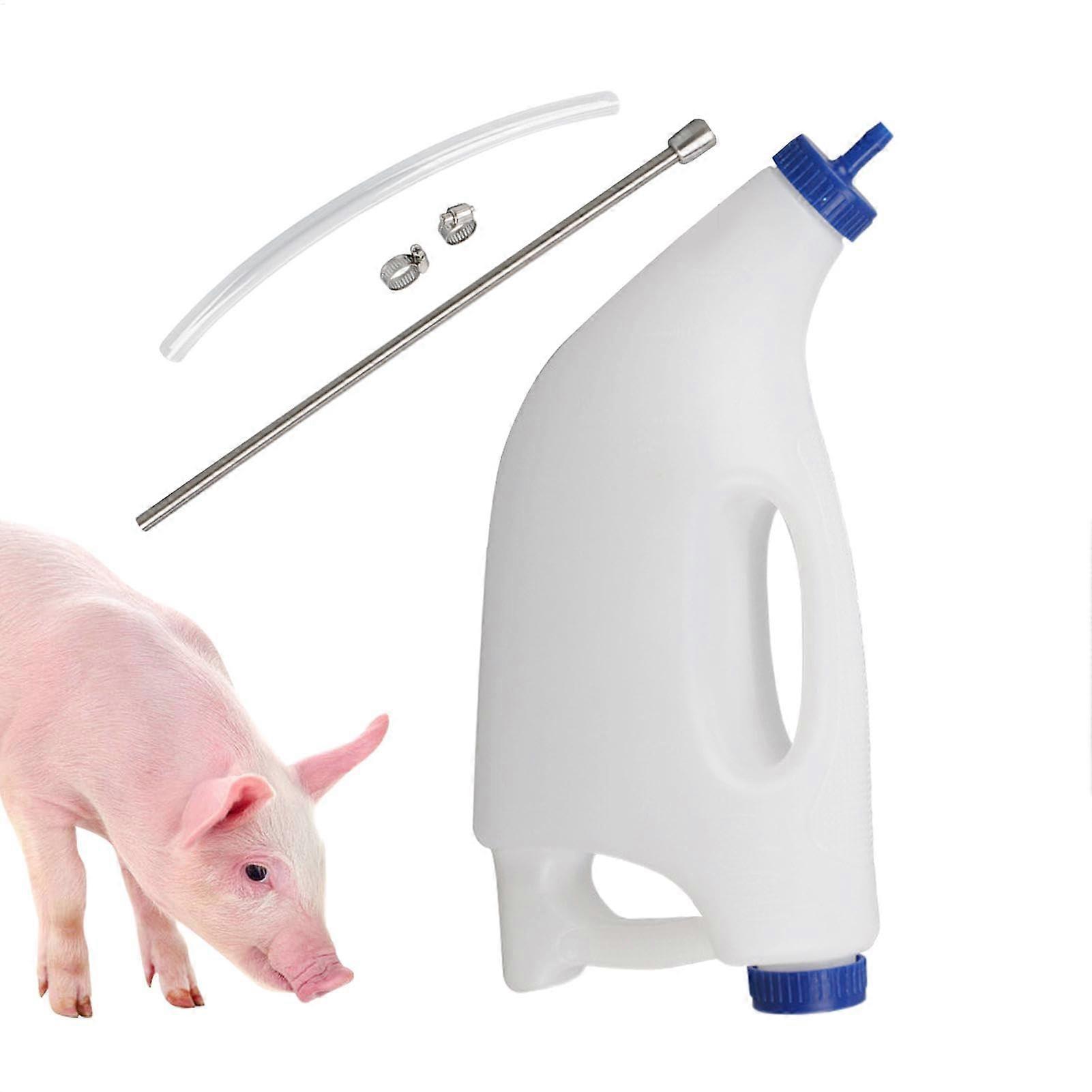 Calf Bottle | 4L Farm Animal Drencher with Handle, Feed Bottle for Calves, Goats and Lambs, Oral Liquid Supply