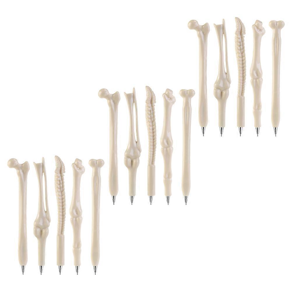 Bone Pen Realistic Bone Shape Ballpoint Pen Daily Life Use Smooth Writing 15Pcs