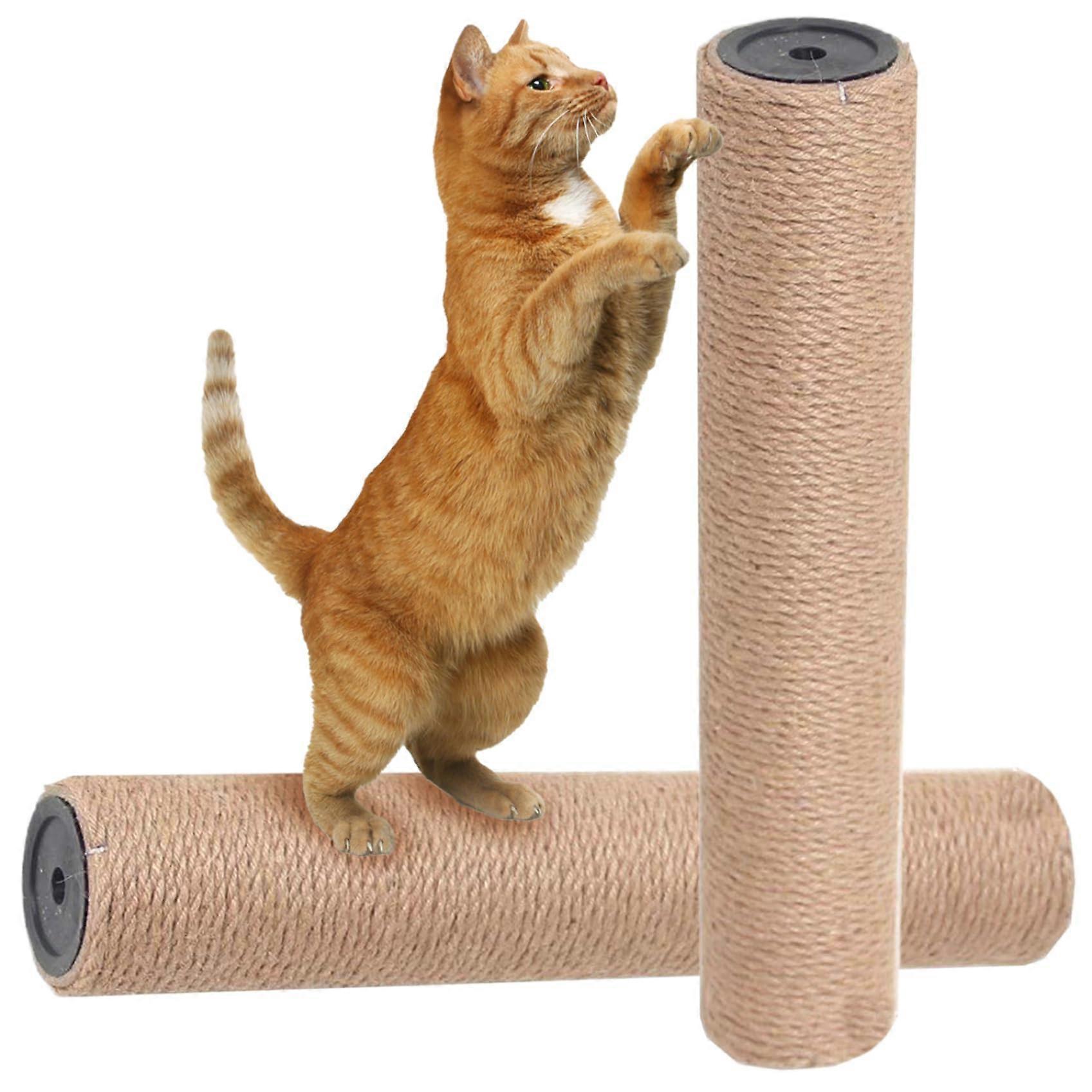 Cat Scratching After Replacement 2 Pieces Jute Scratches DIY Cat Trees Cat Furniture Protectors 2.4 x 15.8 Inches