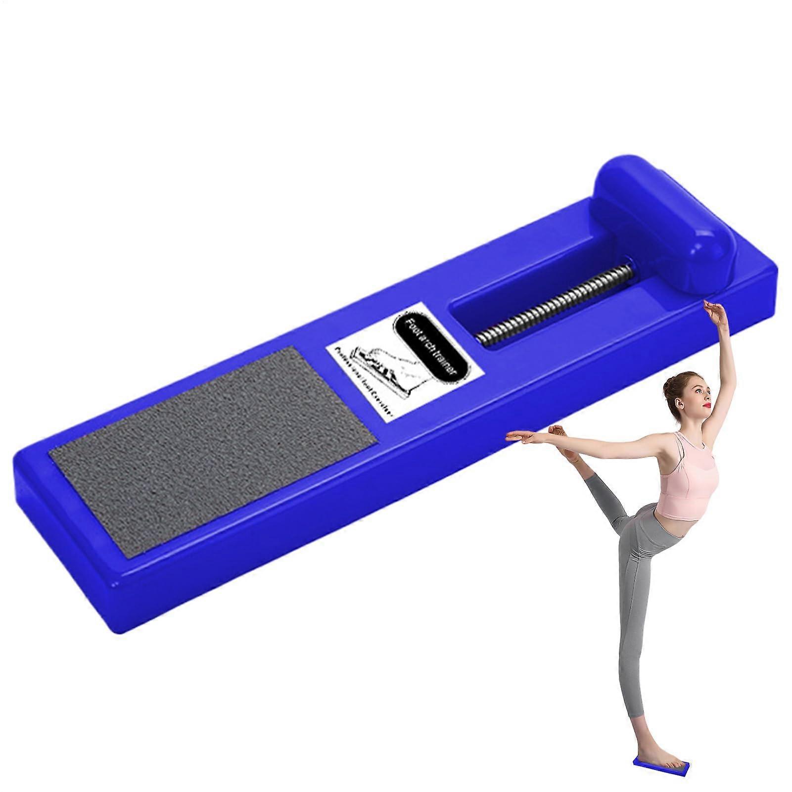 Foot arch enhancer, foot arch stretcher, leg conditioning tool, strength training, dark blue