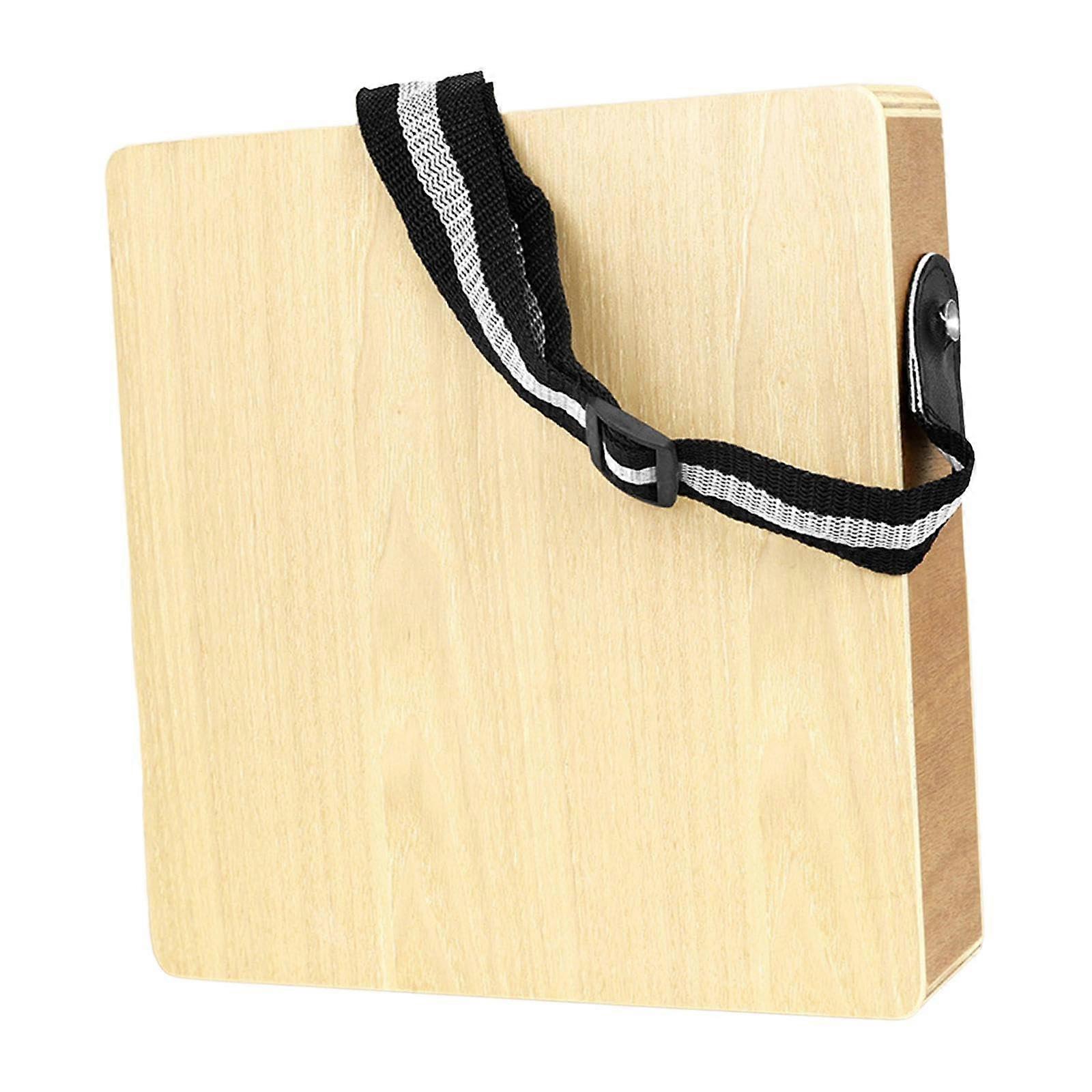 Reise Percussion Box Drum Wood Portable Hand Drum for Parties, Stage, and Vacation - Lightweight, Natural Finish
