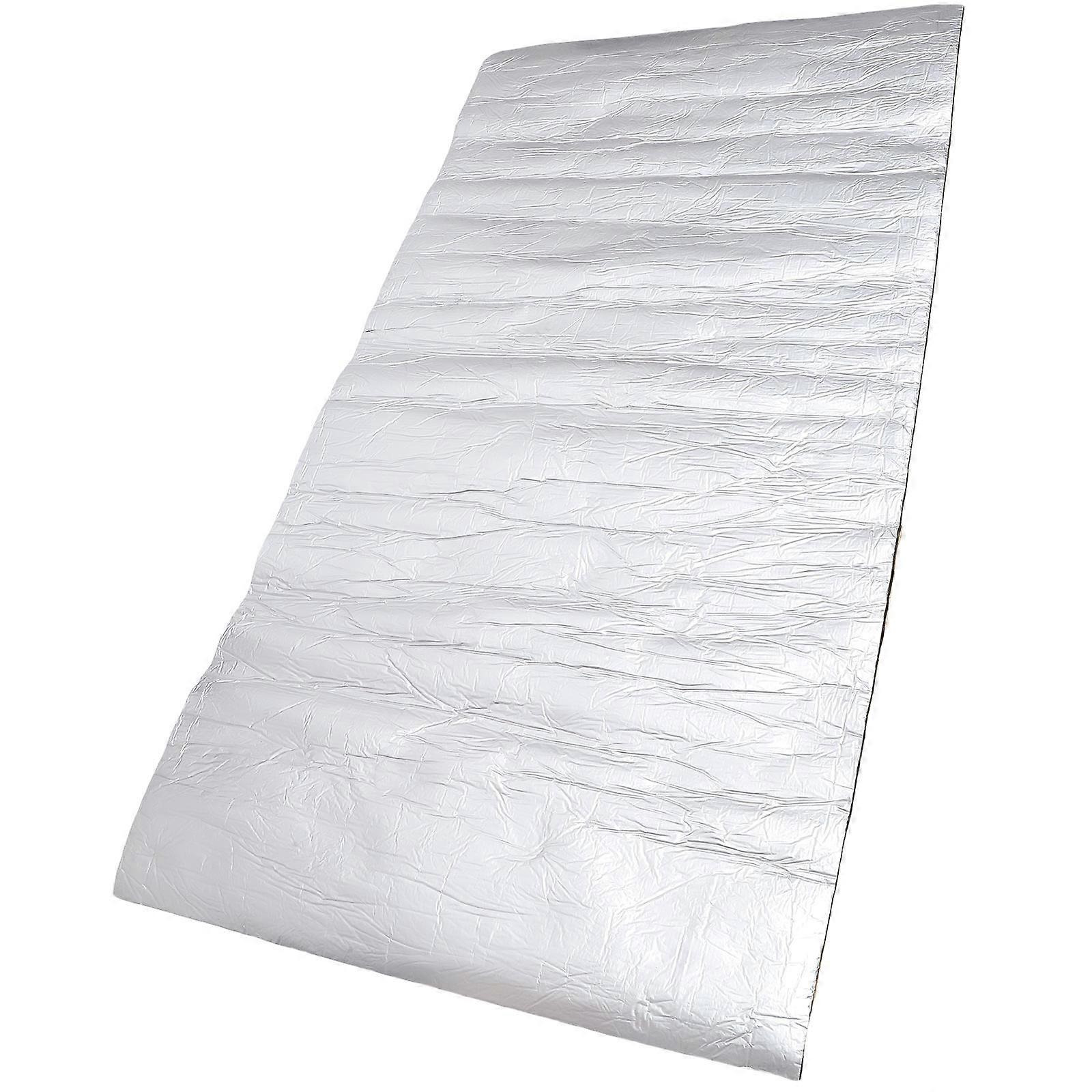 Practical Car Motor Sound Insulation Pad with Aluminum Foil and NBR Material Silver Color 1pc