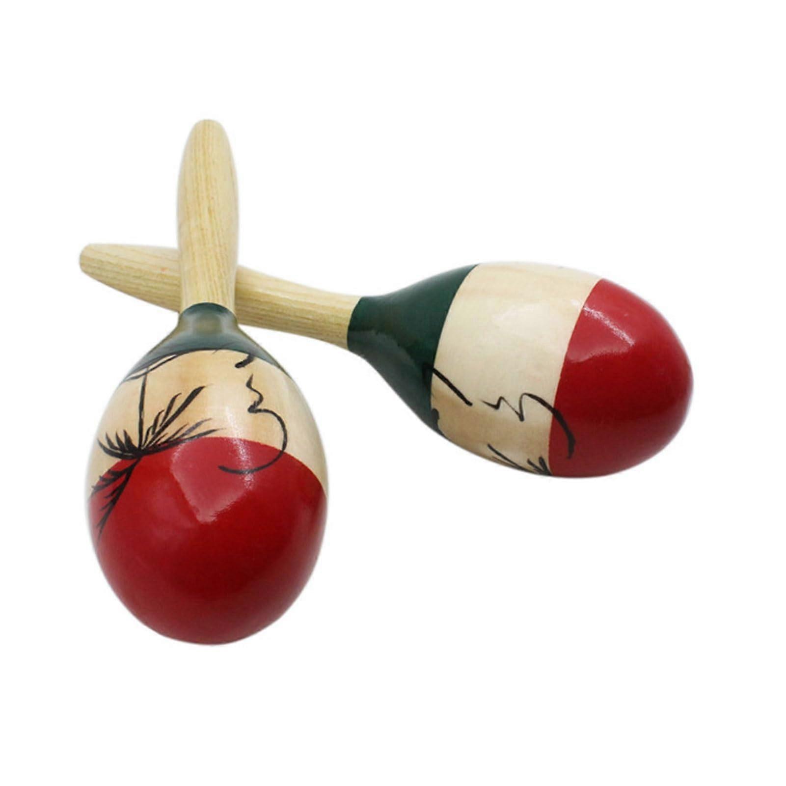 Rhythm Training Classic Maracas Set of 2 Wooden Instruments for Parent-Child Interaction, Portable for Music Studios and Schools
