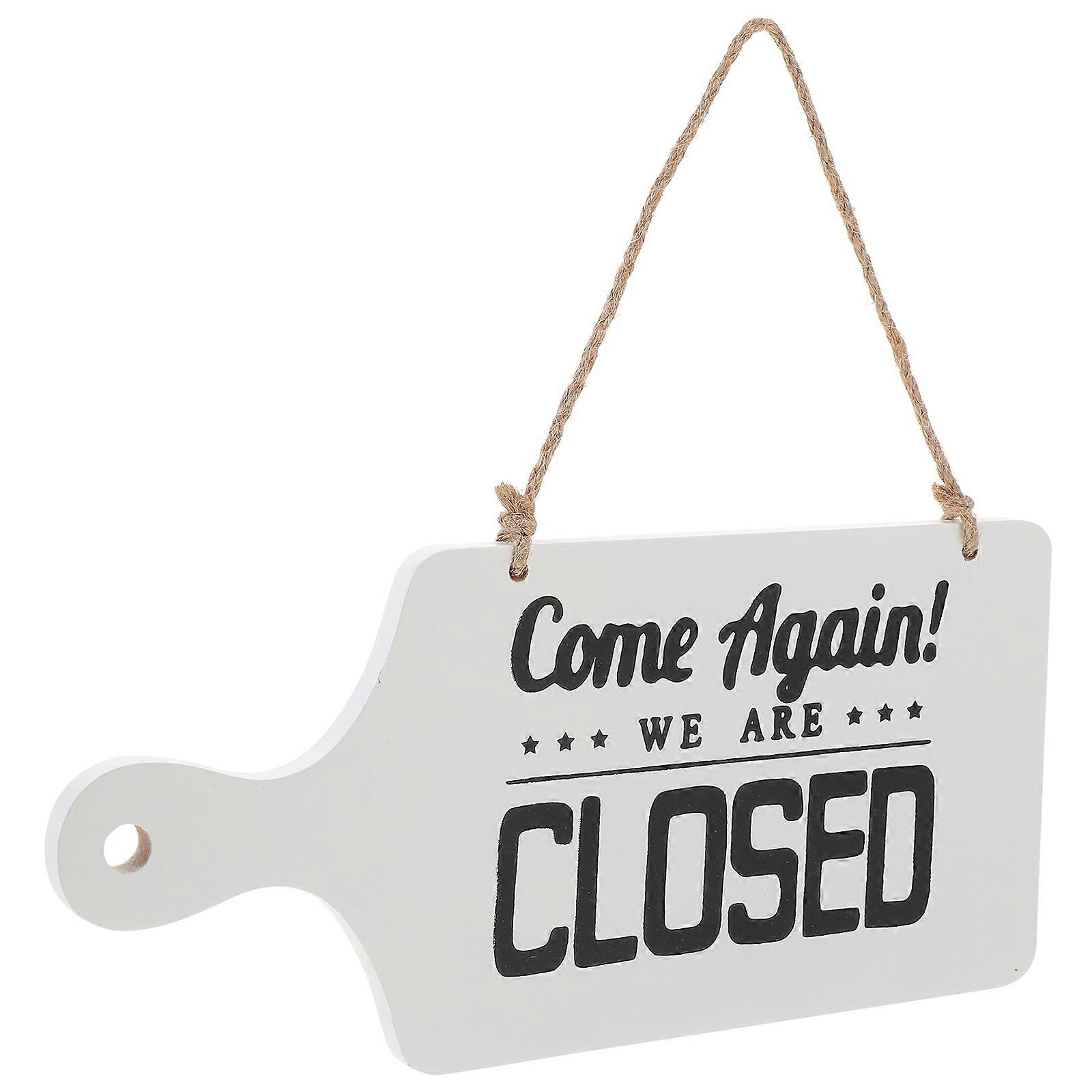 Wooden Double Sided Open/Closed Sign for Business Doors – Reversible Hanging Decor for Shops, Restaurants, Hotels, Cafes, Bars, Spas, and Bakeries