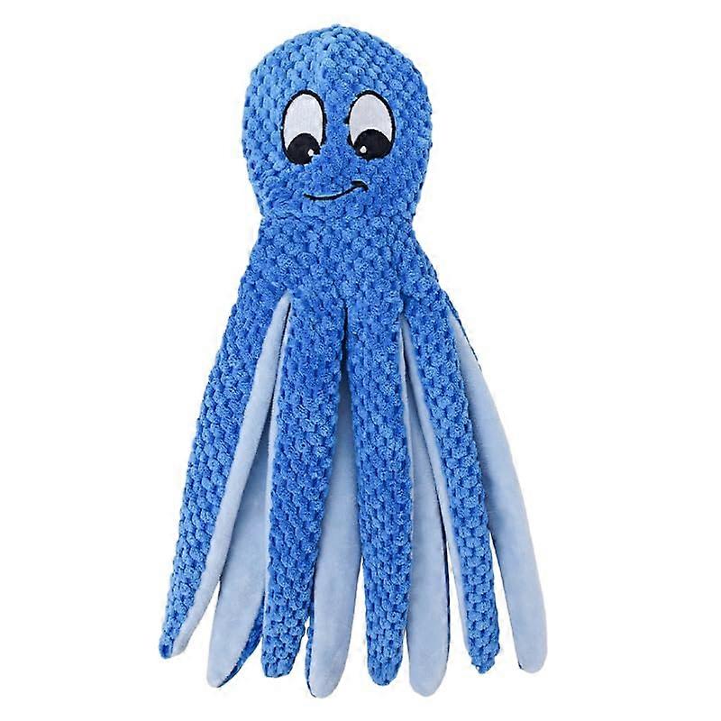 Squeaky Toy for Dogs, Without Stuffing, Interactive Chew Toy for Teething Puppies cblue octopus