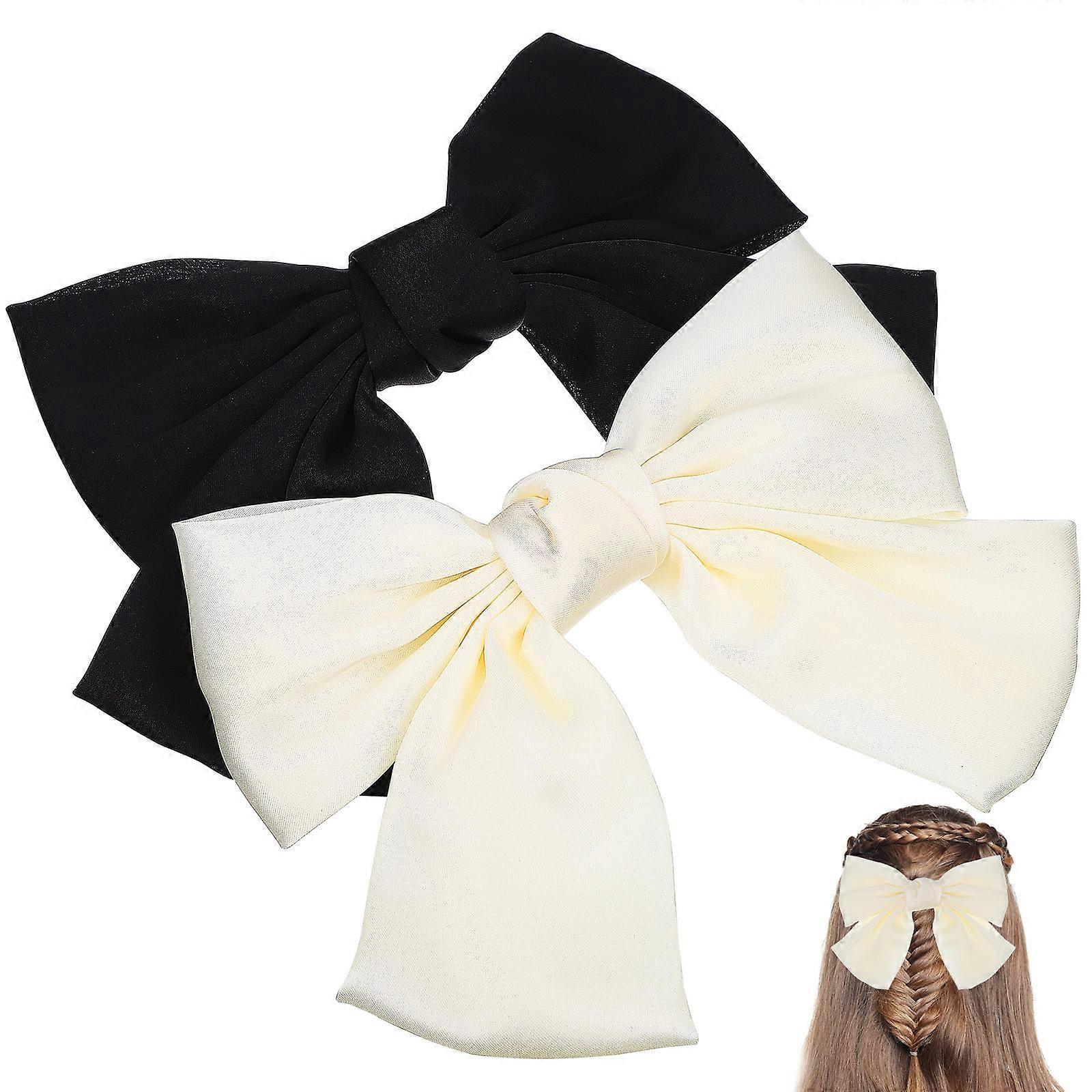 a refined and engaging product description based on your input:
**2 Pcs Large Hair Bow Clips for Women – Elegant & Stylish Hair Accessories for