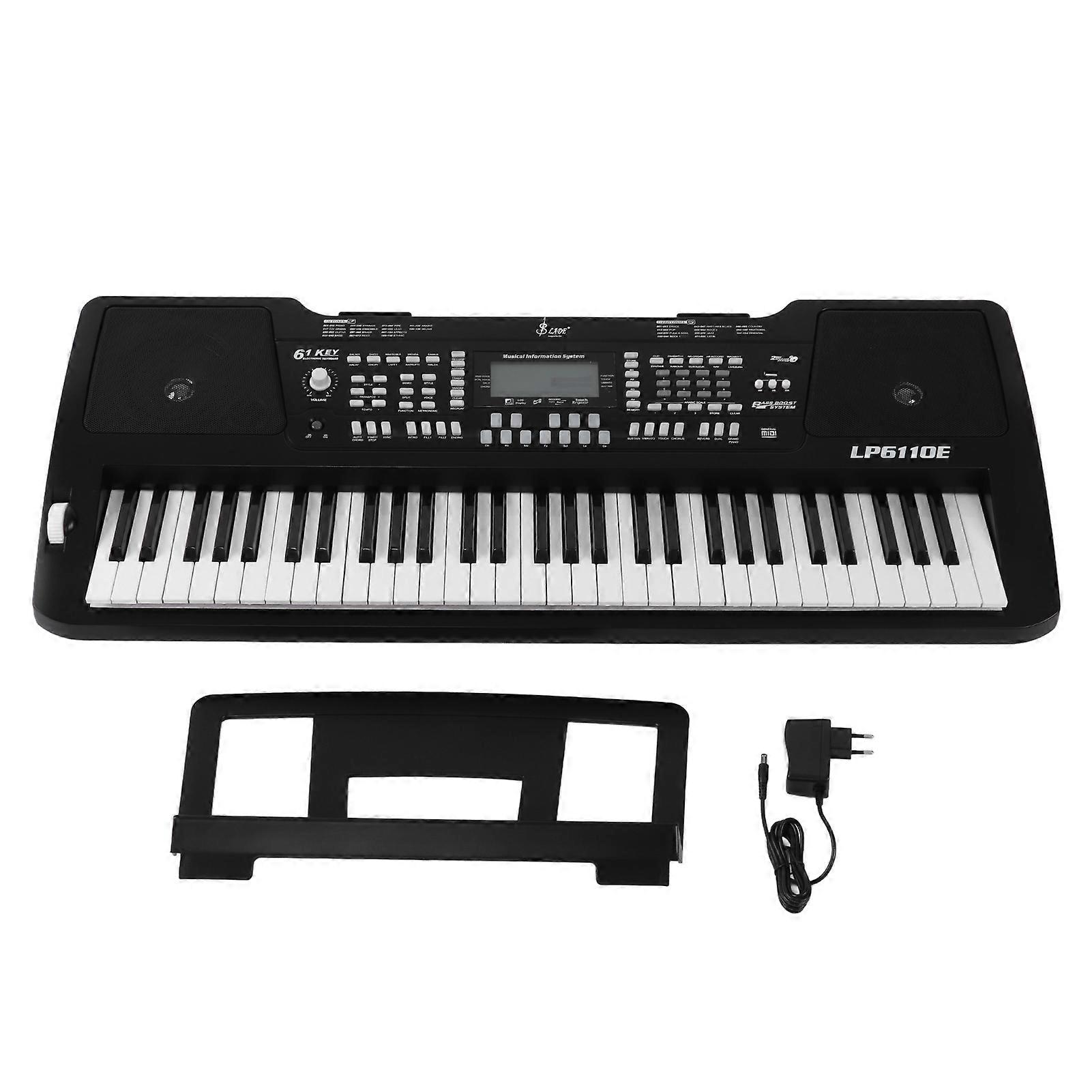 Electronic Piano Electric Portable 61 Key Multifunctional Keyboard LP6110E AC 100‑240V