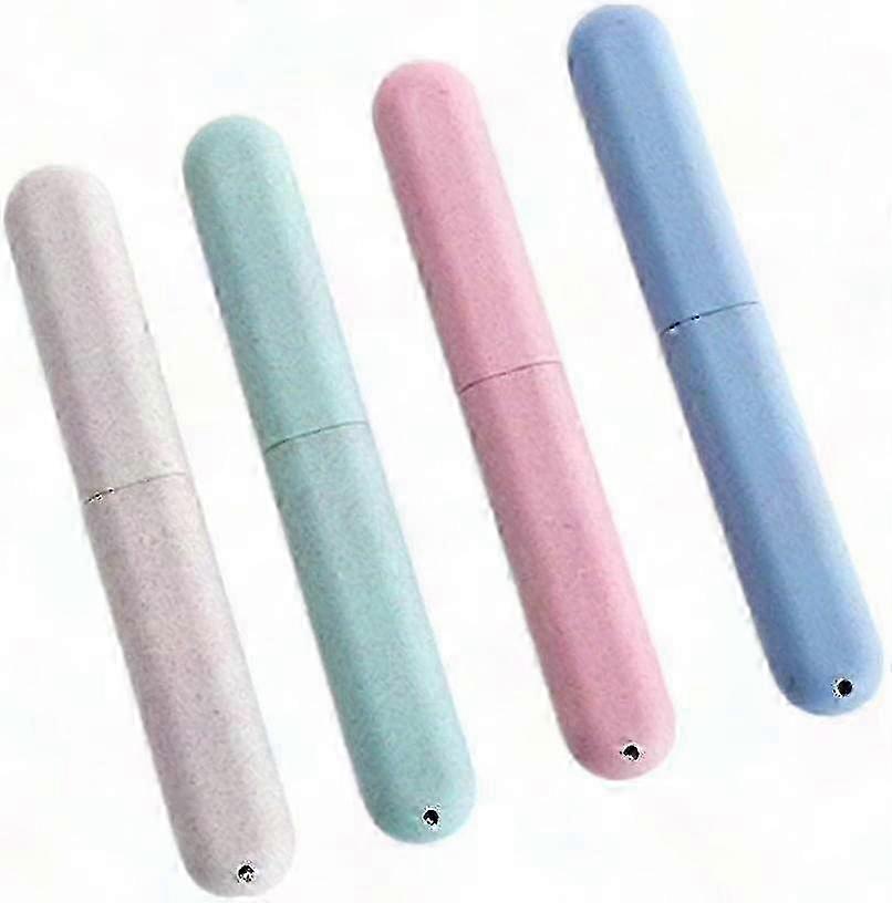 4pcs Portable Travel Plastic Toothbrush Storage Box