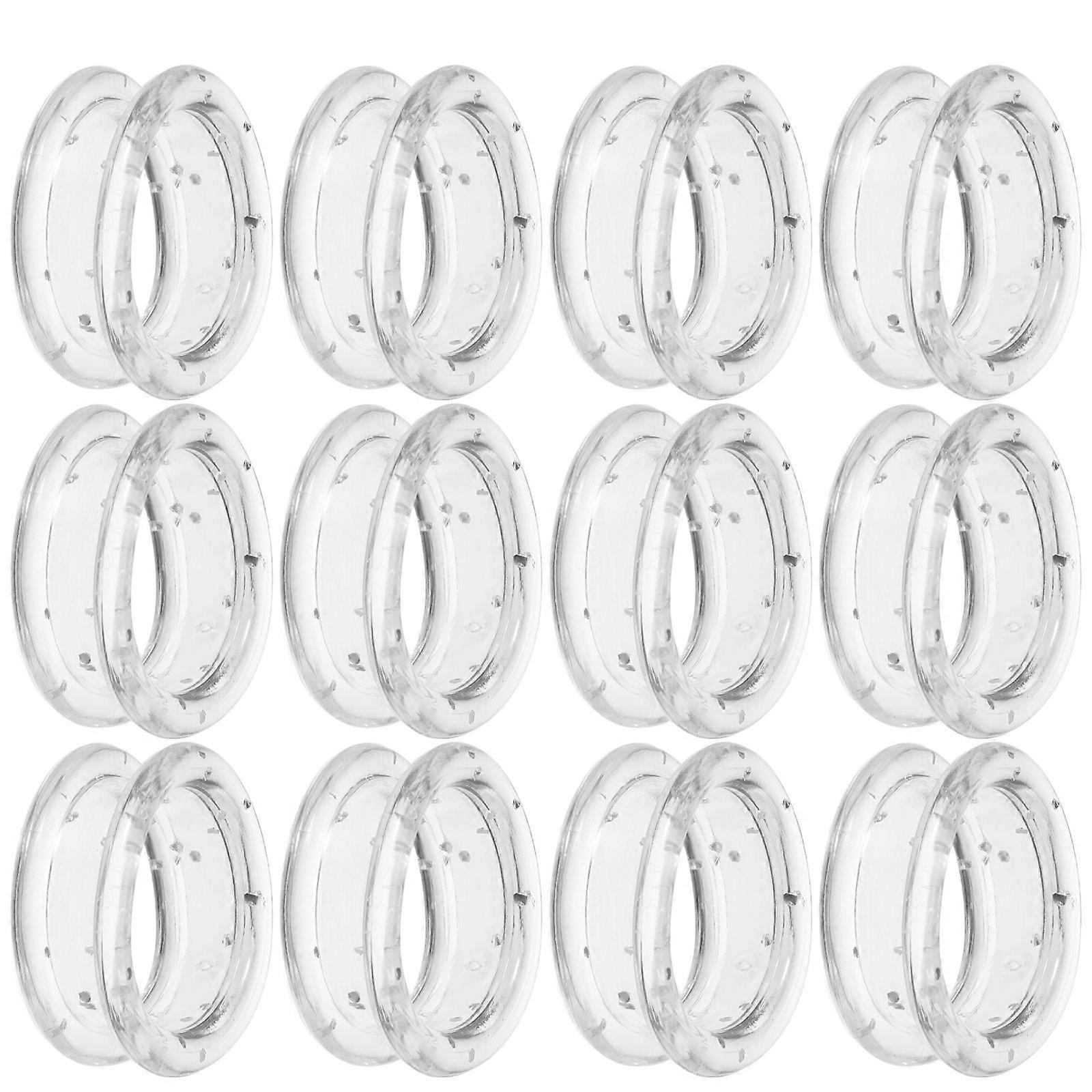 Finger Protection Soft Silicone Scissors Rings For Grooming Tools 12Pcs Transparent Color Comfortable Fit Durable Material