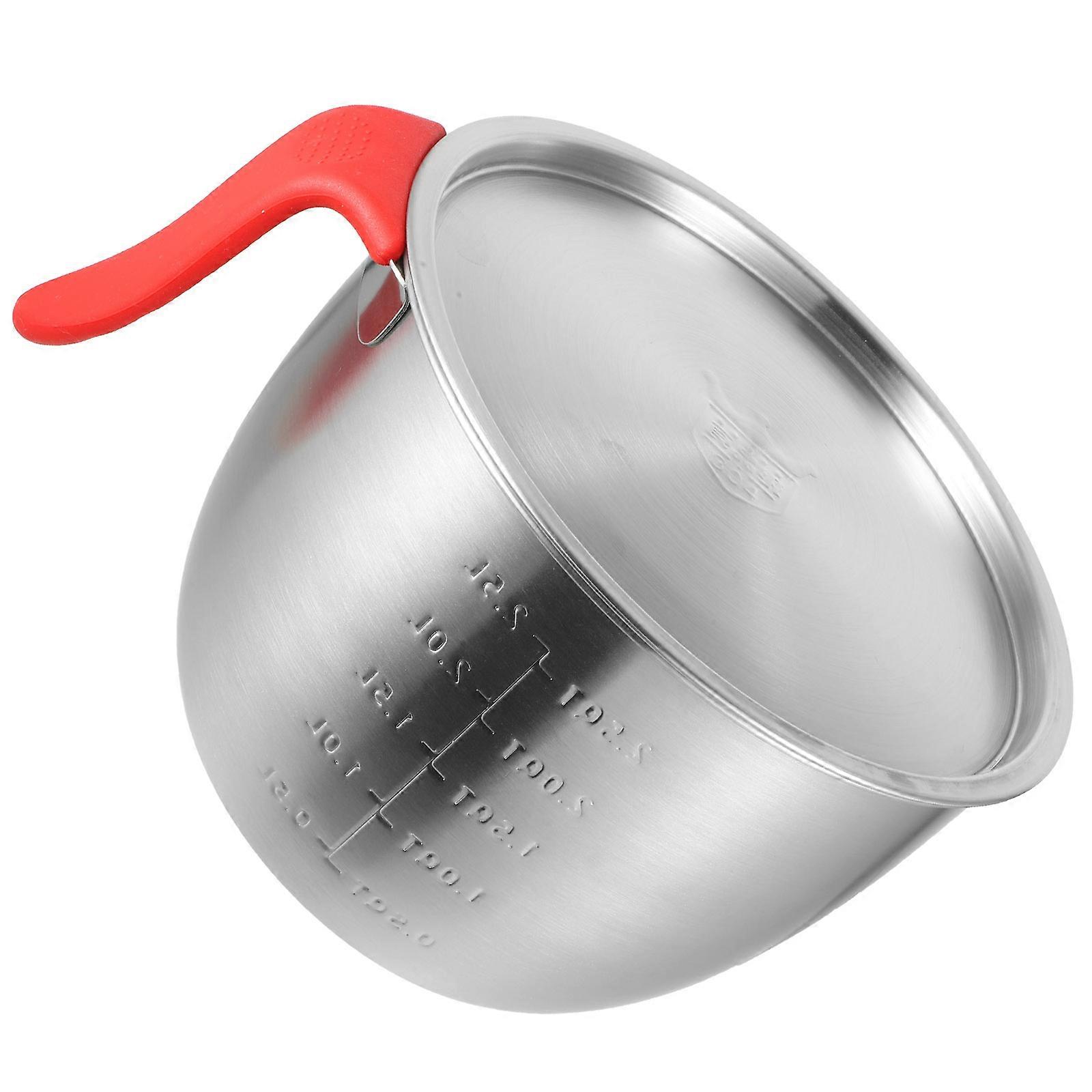 Stainless Steel Mixing Bowl Set with Lid Deep Food Grade Bowl for Baking, Marinating, Salad and Cooking Includes Egg Whisking Basin