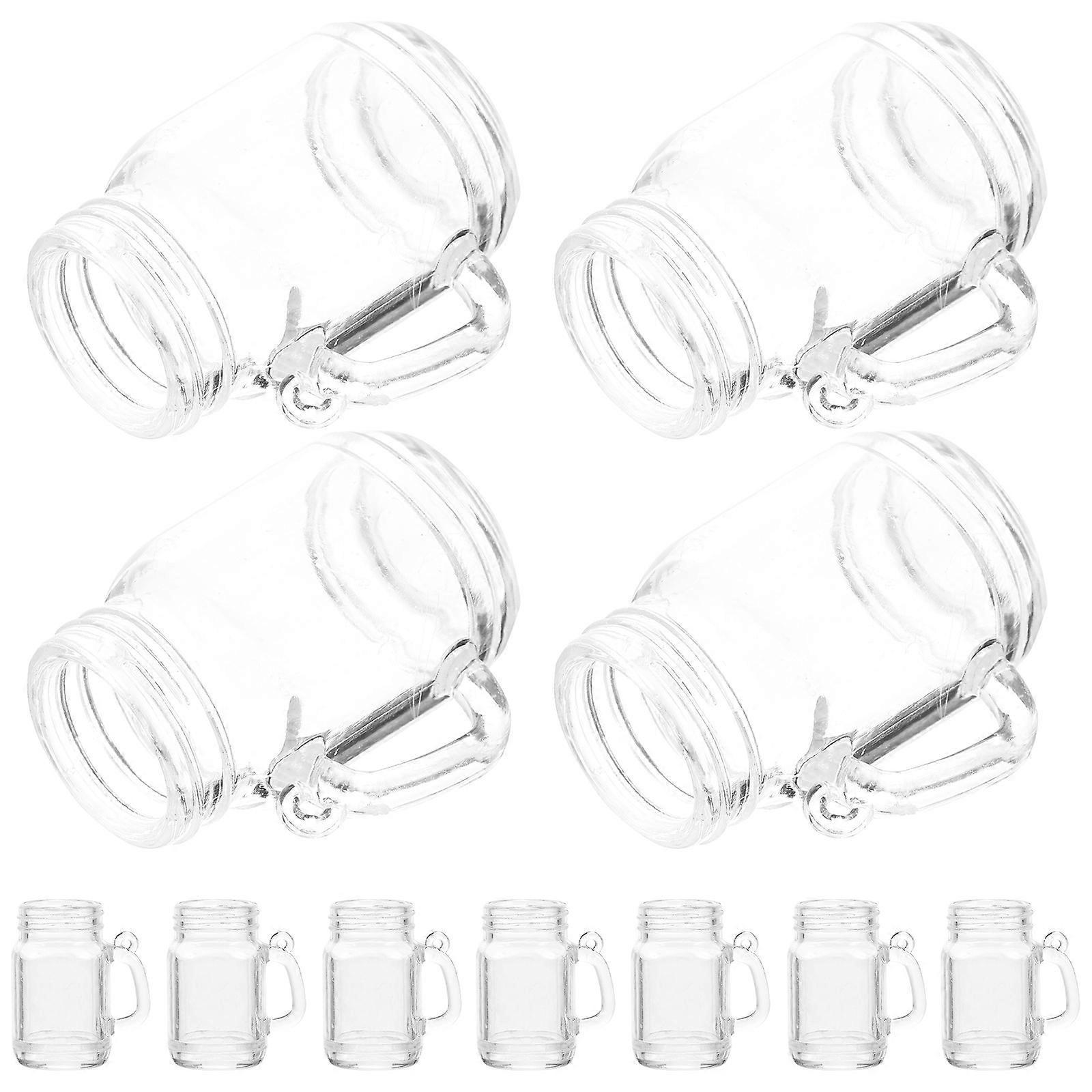 20pcs Mini Beer Cup Charms for DIY Necklaces, Earrings & Bracelets – Plastic Pendant Crafts with Loop, Multi Purpose Jewelry Making Accessories