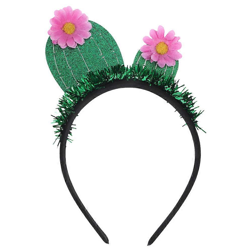 Green Cactus Headband with Unique Design for Party Lightweight Comfortable and Secure Fit Ideal for Hawaiian Beach Events