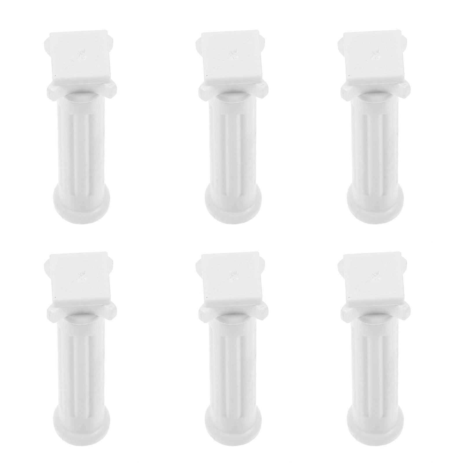6pcs Mini Greek Pillar Decor, Roman Column Statue for Micro Landscape, Durable Compact Decoration for Weddings & Events, Elegant Design