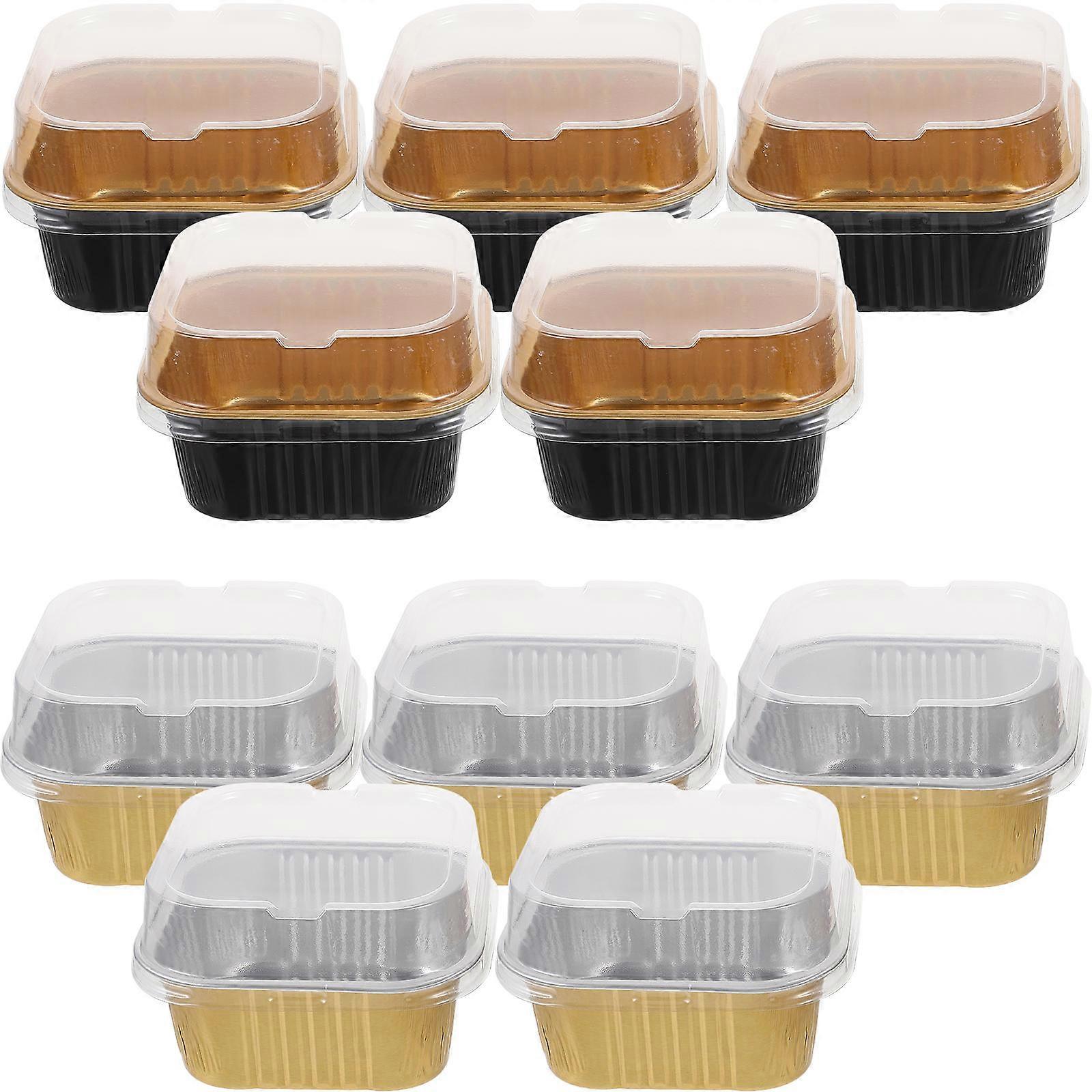Dessert Baking Box Aluminum Foil Thickened Food Boxes Heat-Resistant Liner For Supermarkets Shopping Malls
