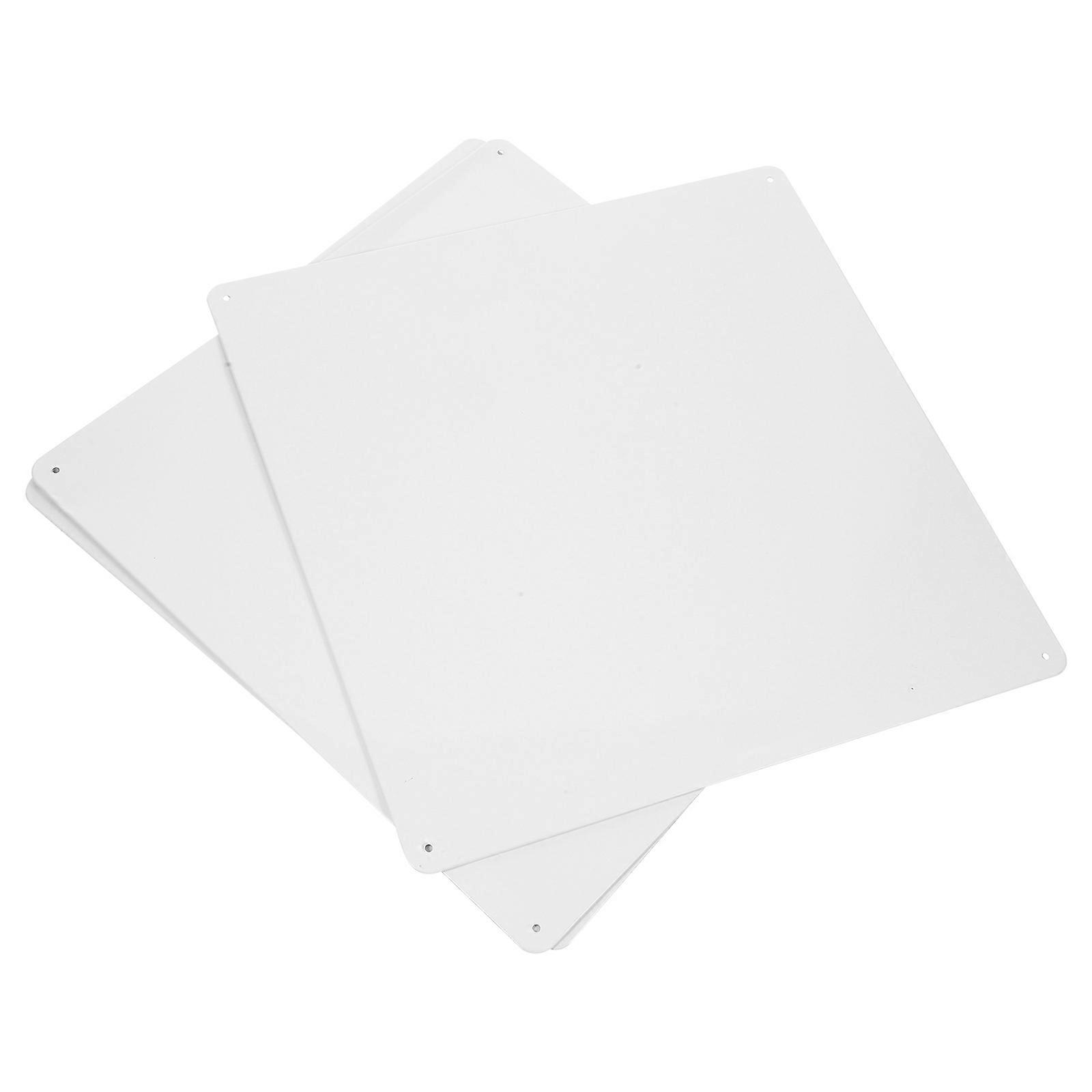 Metal Sign Blanks Iron Picture Material Diy Creativity UV Printing Square 30X30cm White 3Set