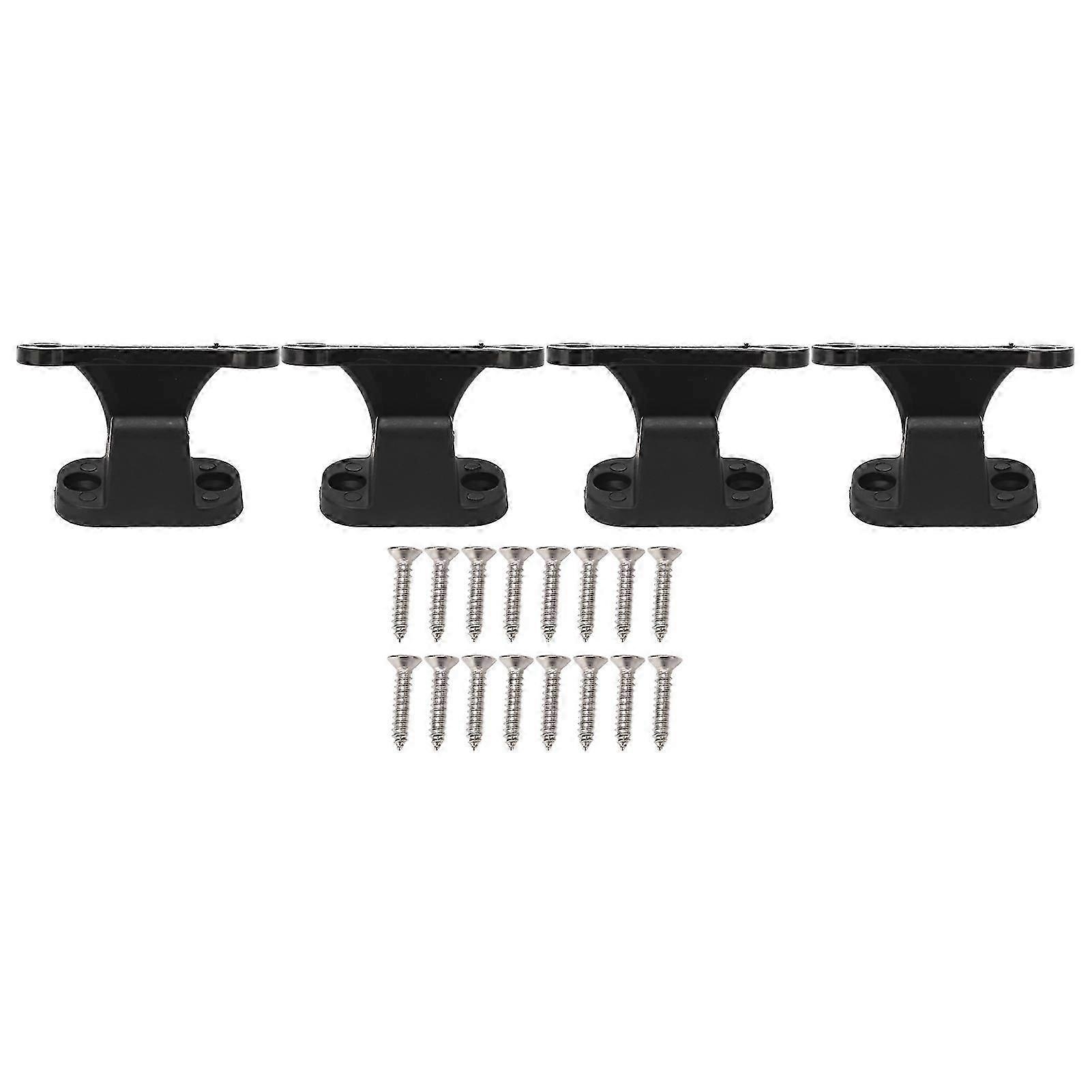 4 Set RV Door Holders Multifunctional Keep Door Open Rust Proof Camper Door Stops for Caravan Boat Black