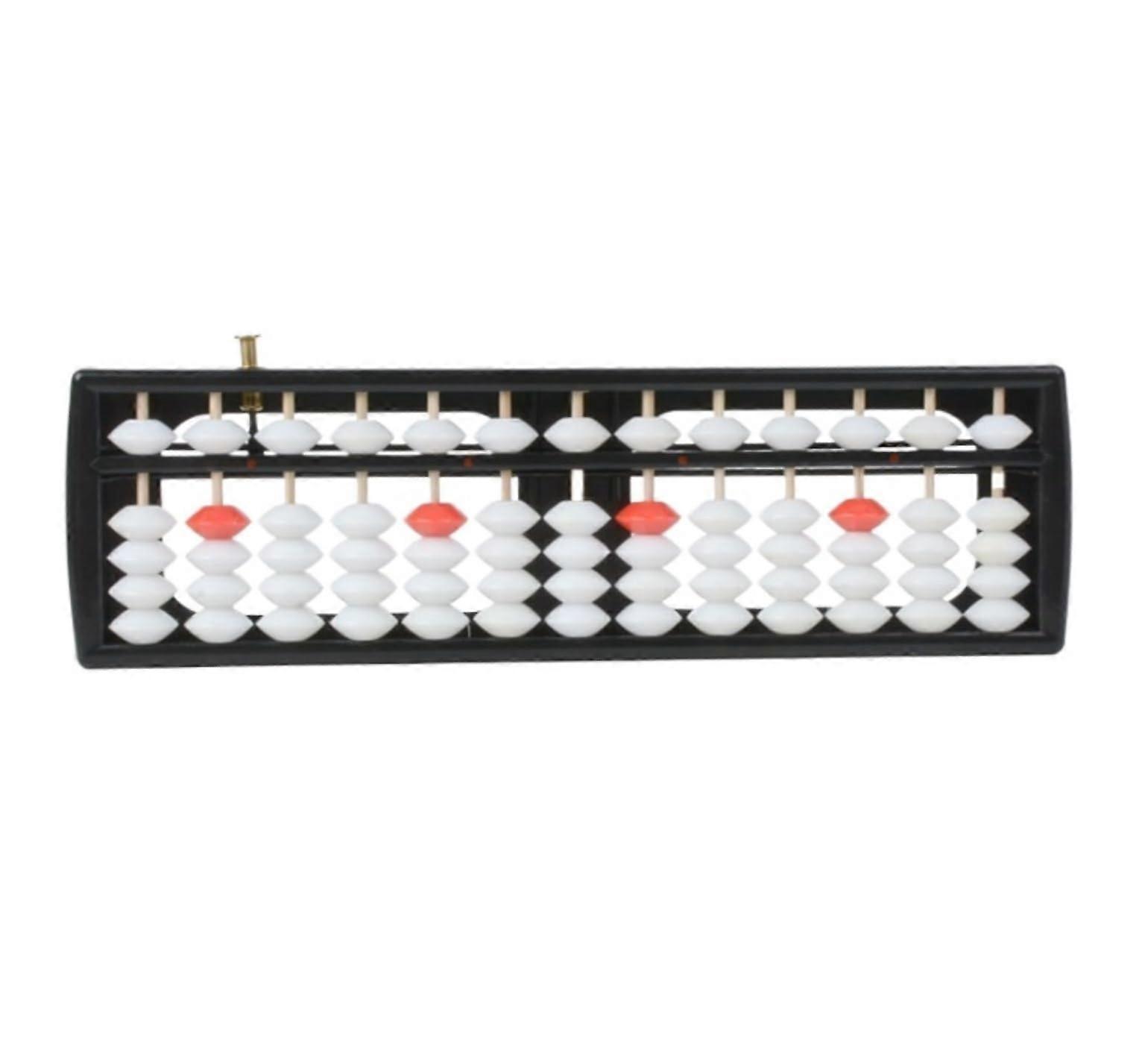 Arithmetic Abacus 13-Row 5-Bead Plastic Abacus With Reset Button Black 24.7x7.3 cm Educational Mathematics Learning Aid