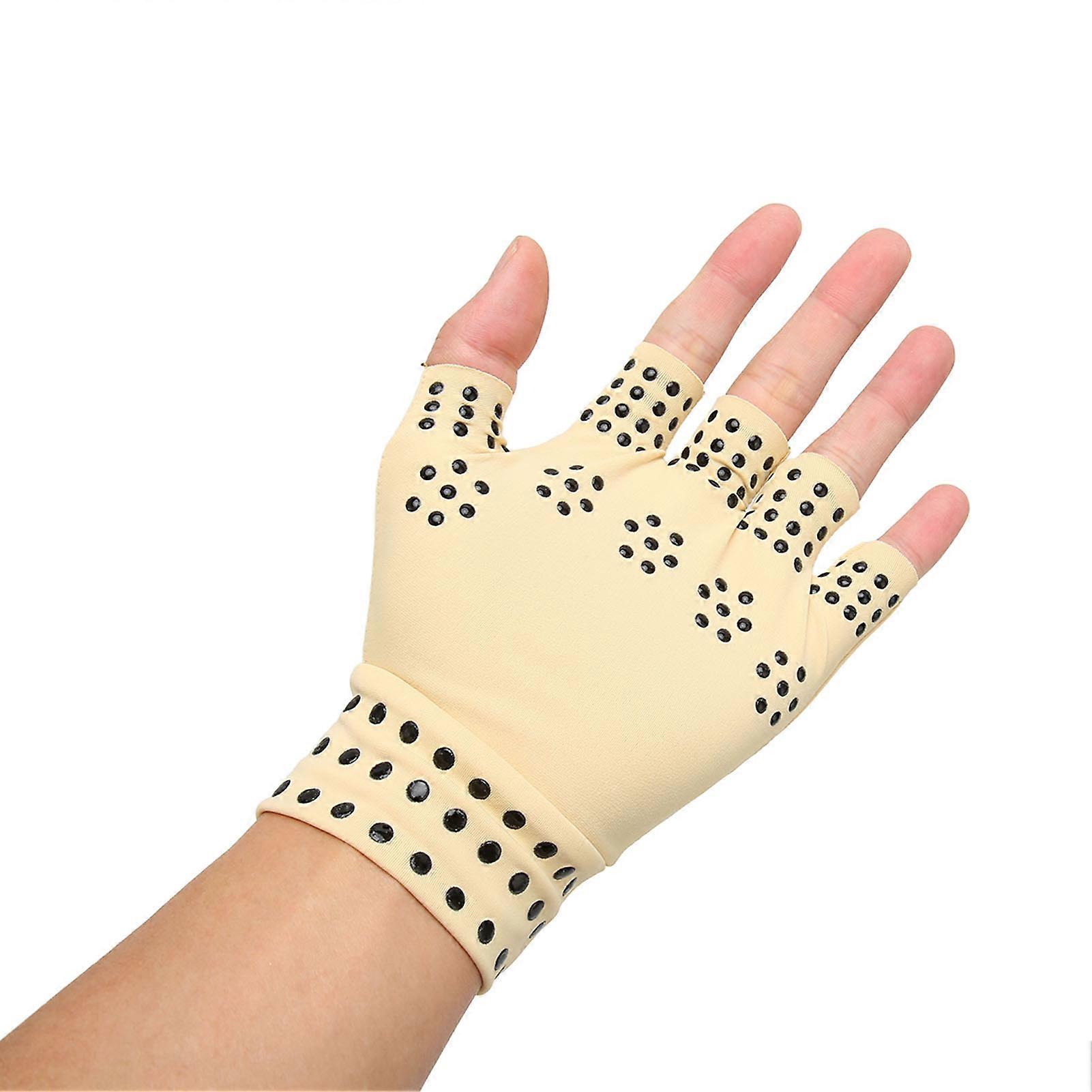 2pcs Compression Arthritis Gloves Half Finger Prevent Slip Reduce Pain Hand Pains Compression Gloves 
