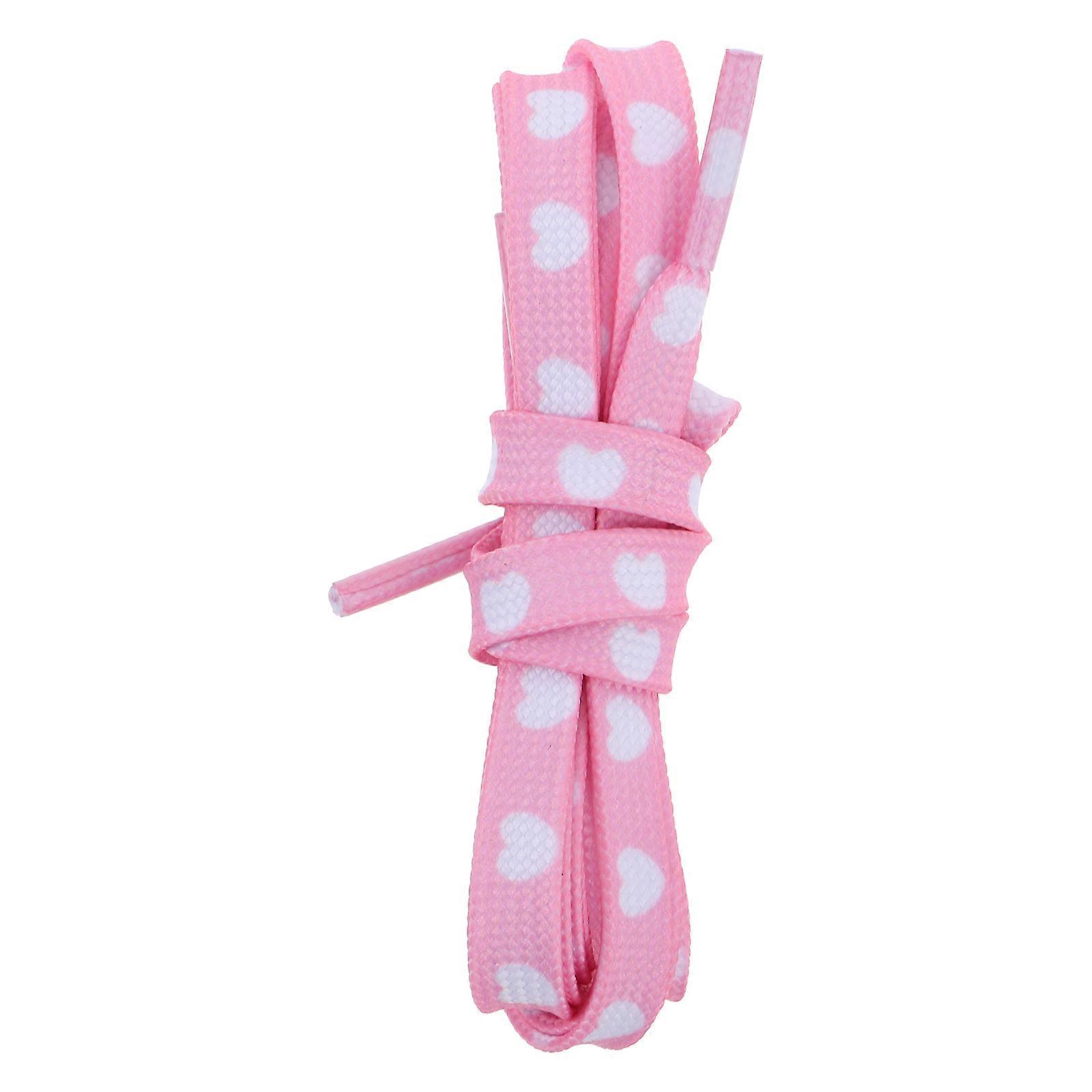 Fashionable Heart Pattern Shoelaces for Women Made of Durable Polyester Lightweight and Comfortable Assorted Color