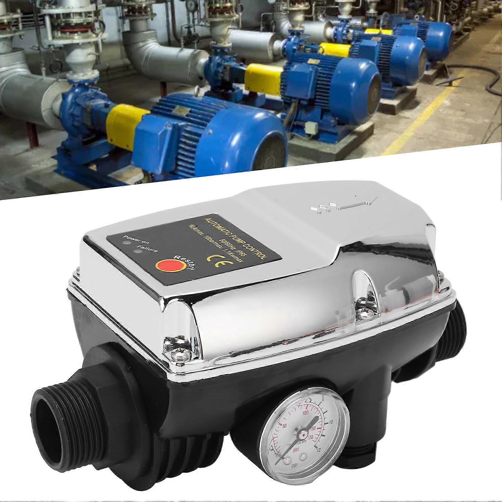 Water Pump Controller Silver Waterproof ABS Housing Intelligent Automatic 10A Pressure Switch Controller