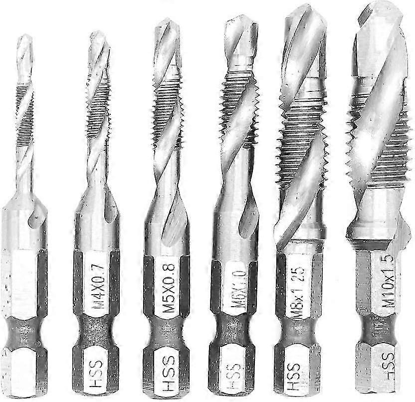 Set Of 6 Metric Composite Twist Drill Bits M3 M4 M5 M6 M8 M10 Hand Tools For Drilling Steer
