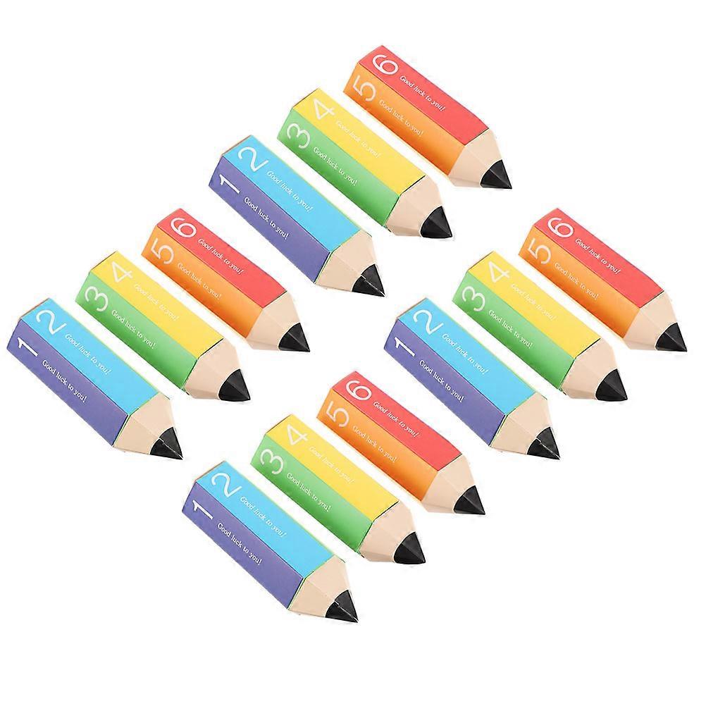 Delicate Design Candy Storage Boxes Perfect For Festival And Christmas Gifts Storage With Pencil-Shaped Structure In Multi Color 12Pcs