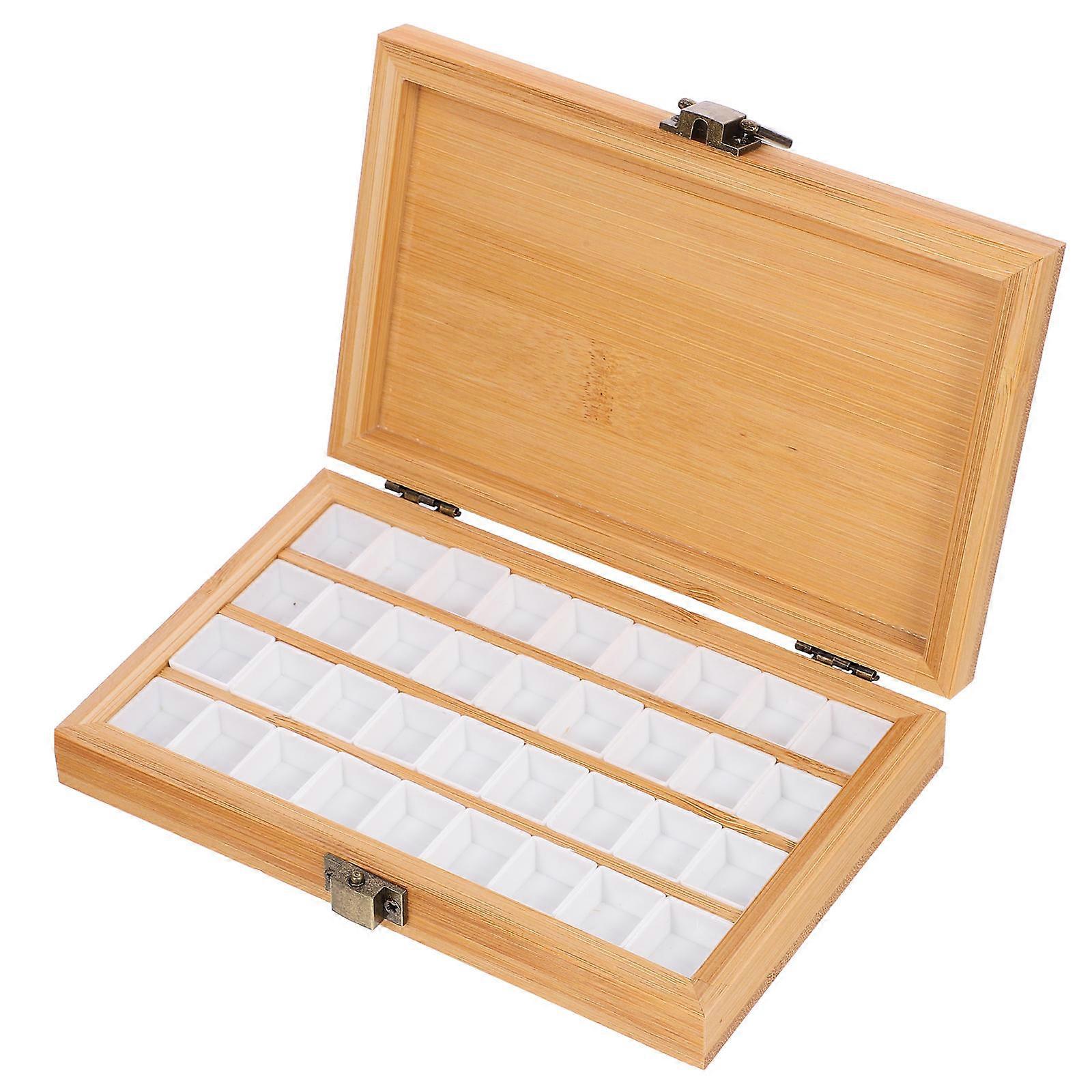 Portable Nail Tool Storage Box Empty Nail Polish Holder For Personal Use Rectangular Light Brown 1Set