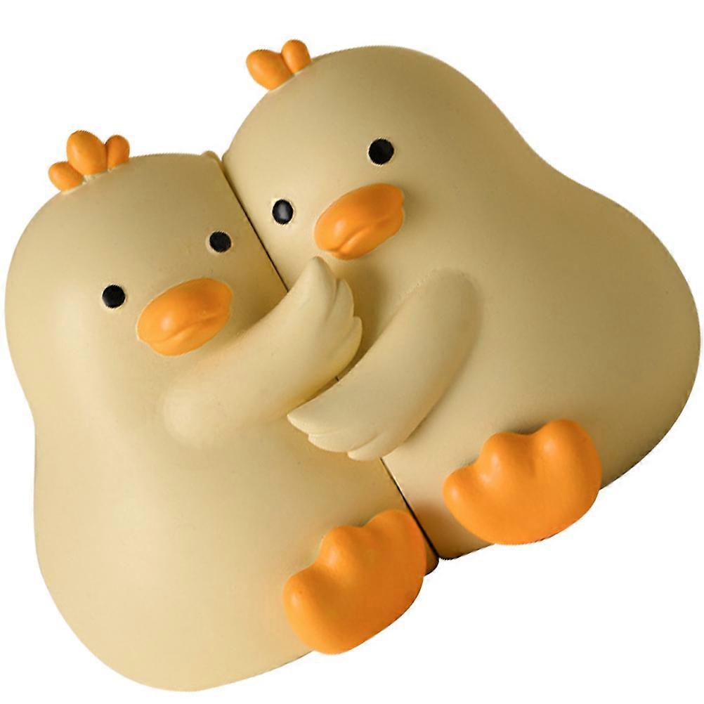 Unique Duck Shaped Decorative Bookend For Students And Readers In Yellow For Book Organization 1 Pair