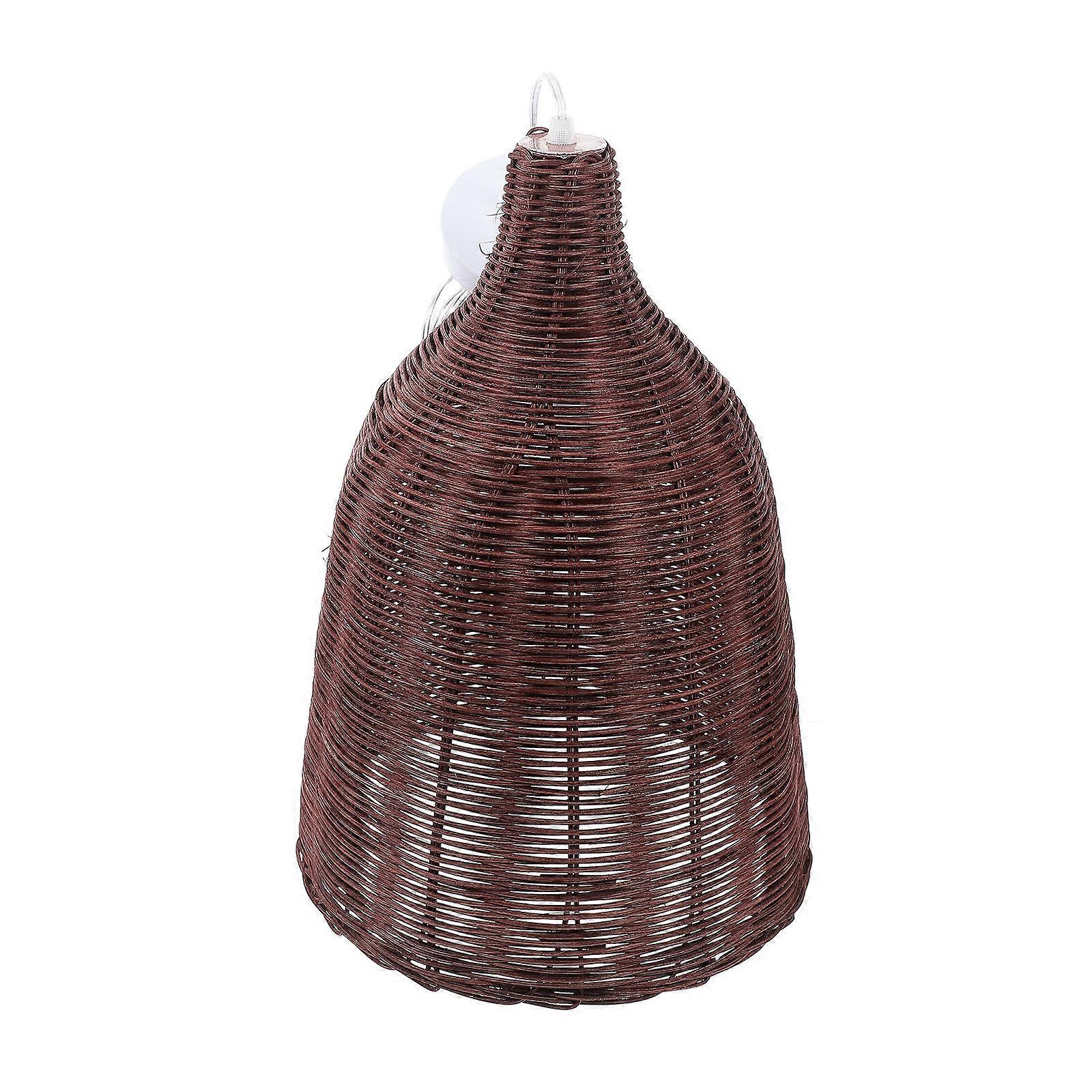 Simple Pastoral Style Bamboo Rattan Light Shade Decorative And Protect From Dust For Home Restaurant 1Pcs