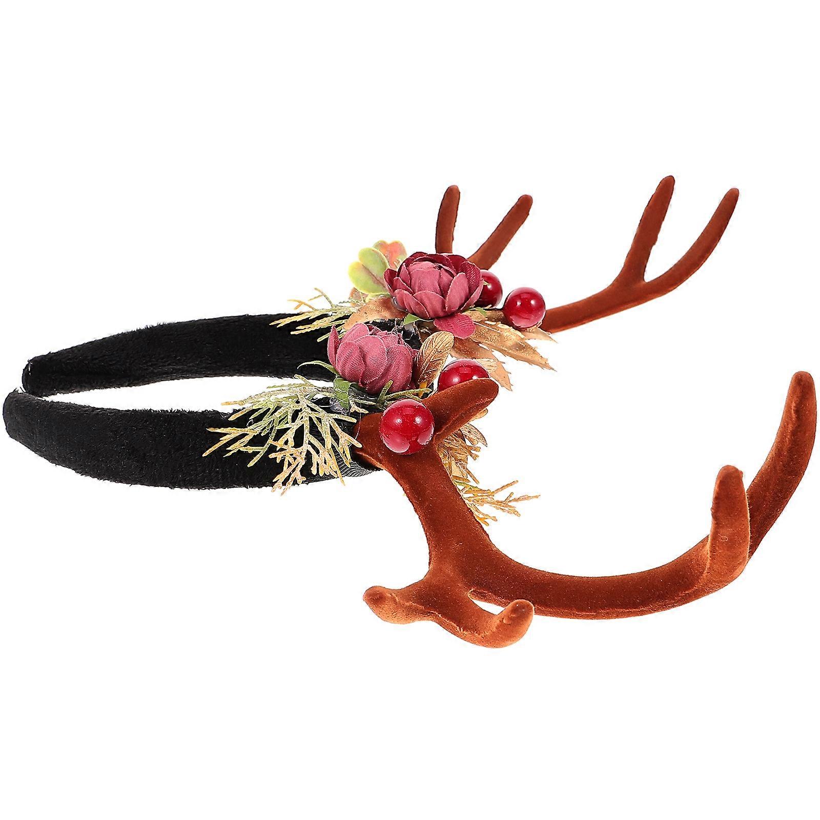 סרט קרני צבי ריאליסטי לסרטי ראש לחג מתאים לקוספליי ונשף מסכות 1 סט