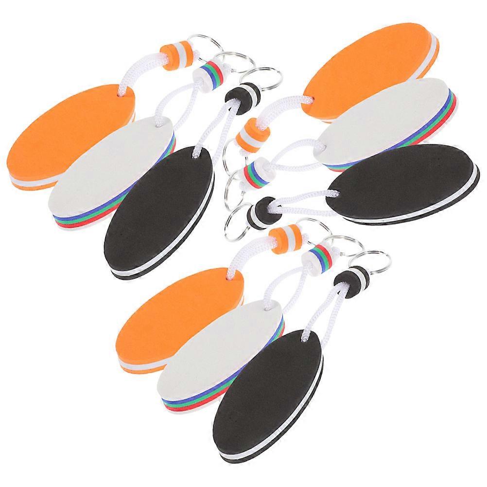 Kaying Floating Keychains 9Pcs Oval Shaped Key Rings Perfect For Water Skiing Fishing And Boating With Convenient Carry Design