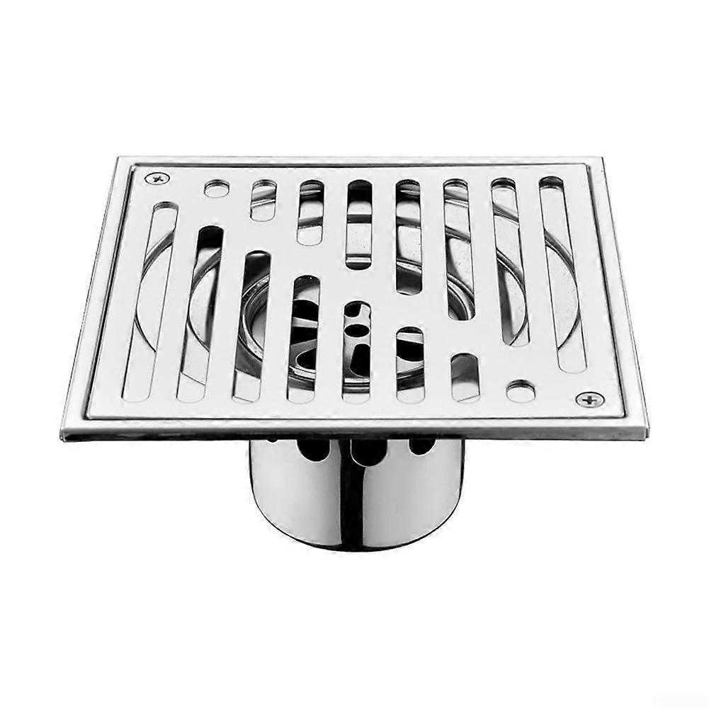 Stainless steel drain for bathroom, kitchen, basement, and more (150 x 150 mm)