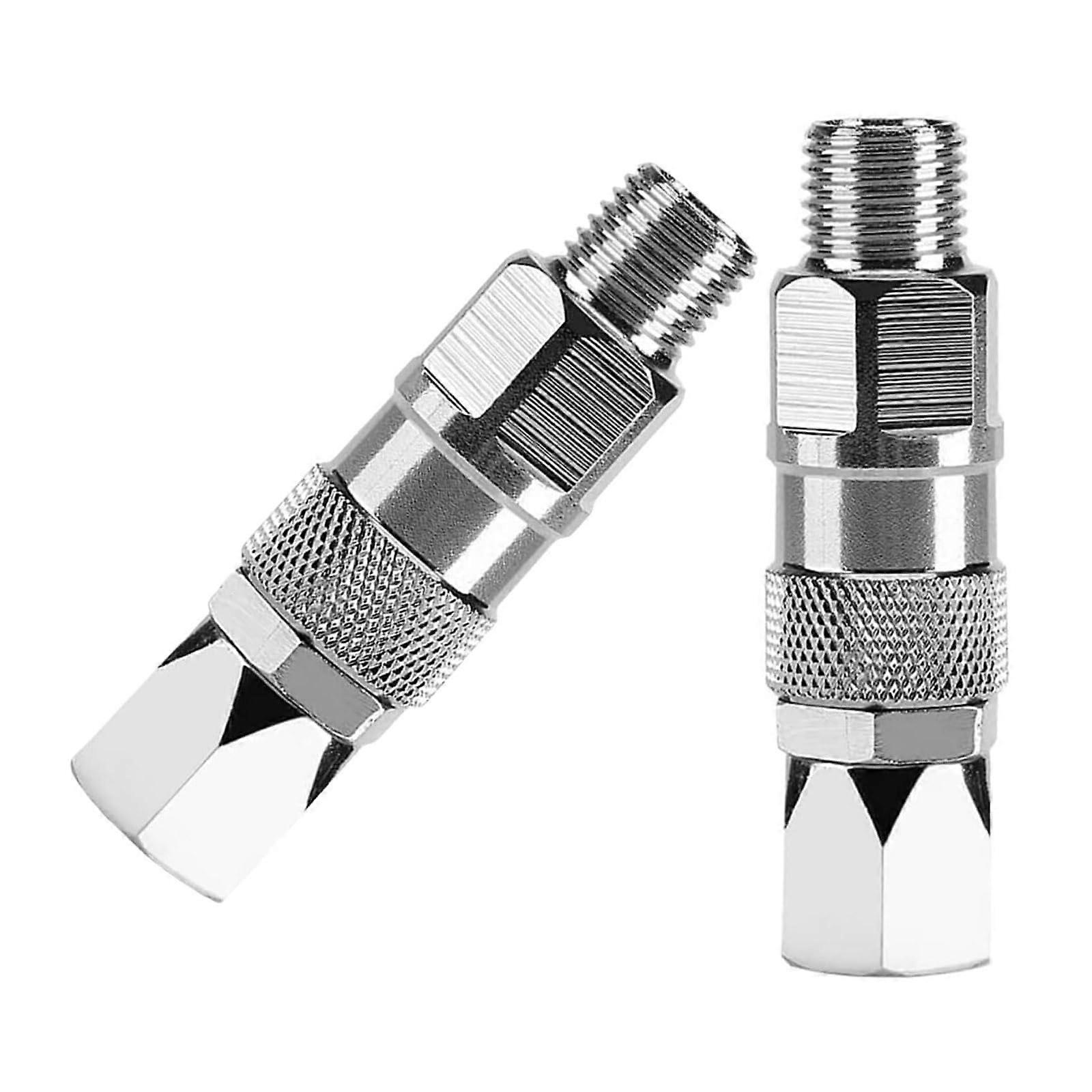 1/4 Inch Stainless Steel Swivel Joints - 2 Piece Set for Airless Paint Sprayers - 360 Degree Hose Connection