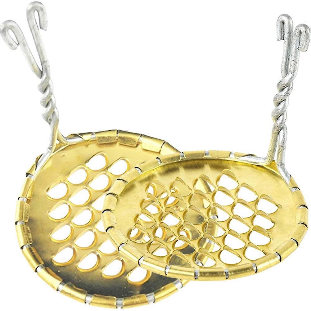 Golden Copper Food Tool for Baking Use with Comfortable Grip and Even Holes 2Pcs