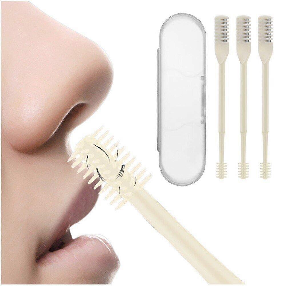 Manual Nose Hair Trimmer with Portable Rotating Cutter, Waterproof Nostril Hair Remover, Storage Box Included